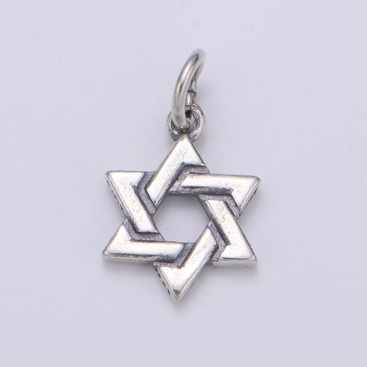925 Sterling Silver Six Pointed Star Charm, Star Charm Hexagram Charm for Necklace Bracelet Earring Component Supply SL-116 - DLUXCA