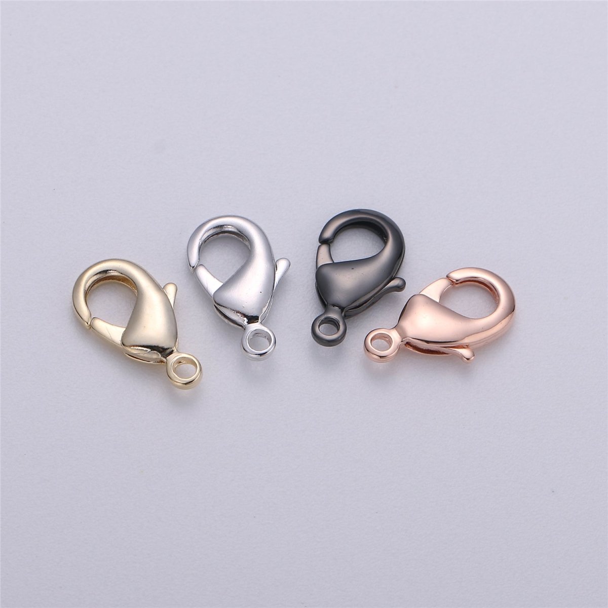 9x16mm Gold Lobster Clasp / Lobster Claw /Trigger Clasp- Silver Rose Gold Black Clasp for Jewelry Making Supply 14k Gold Plated Finding K-118 K-119  L-282 L-283