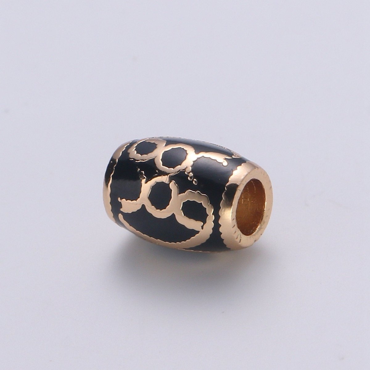 9x7mm Gold Beads - Drum Beads - Barrel Beads - Large Hole Beads - Gold Beads - Antique Gold Beads for Bracelet Component Supply, BDGF-401/B369 - DLUXCA