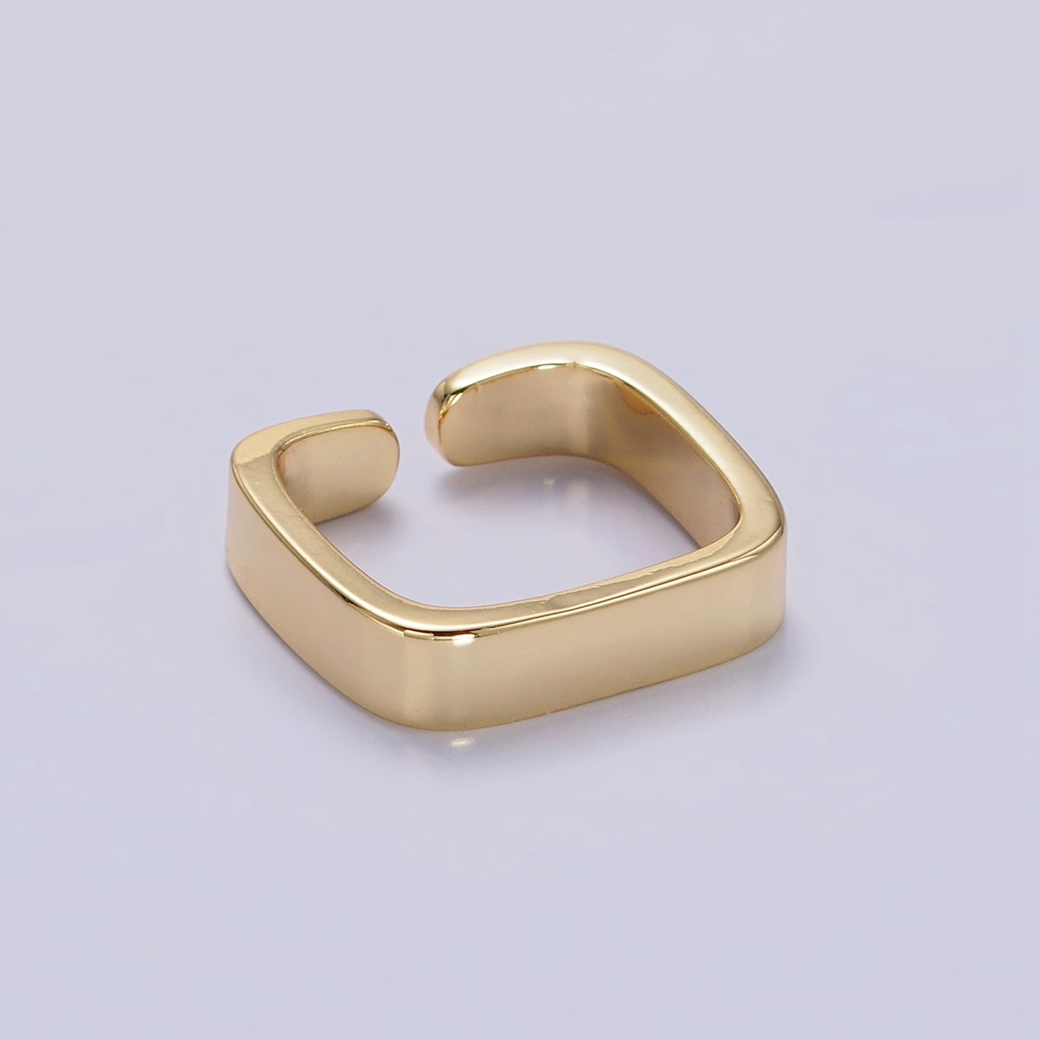 14K Gold Filled Square Geometric Band Ring | AA1107 - DLUXCA