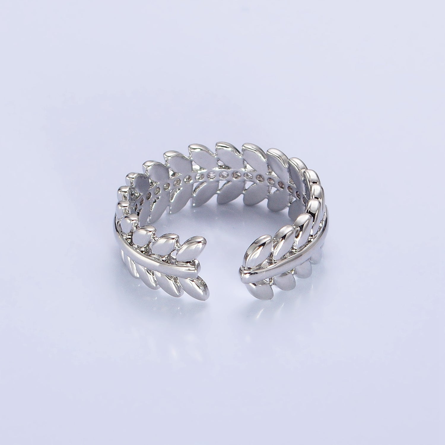 16K Gold Filled Paddy Wheat Band Statement Ring in Gold & Silver | O-1966 O-1967