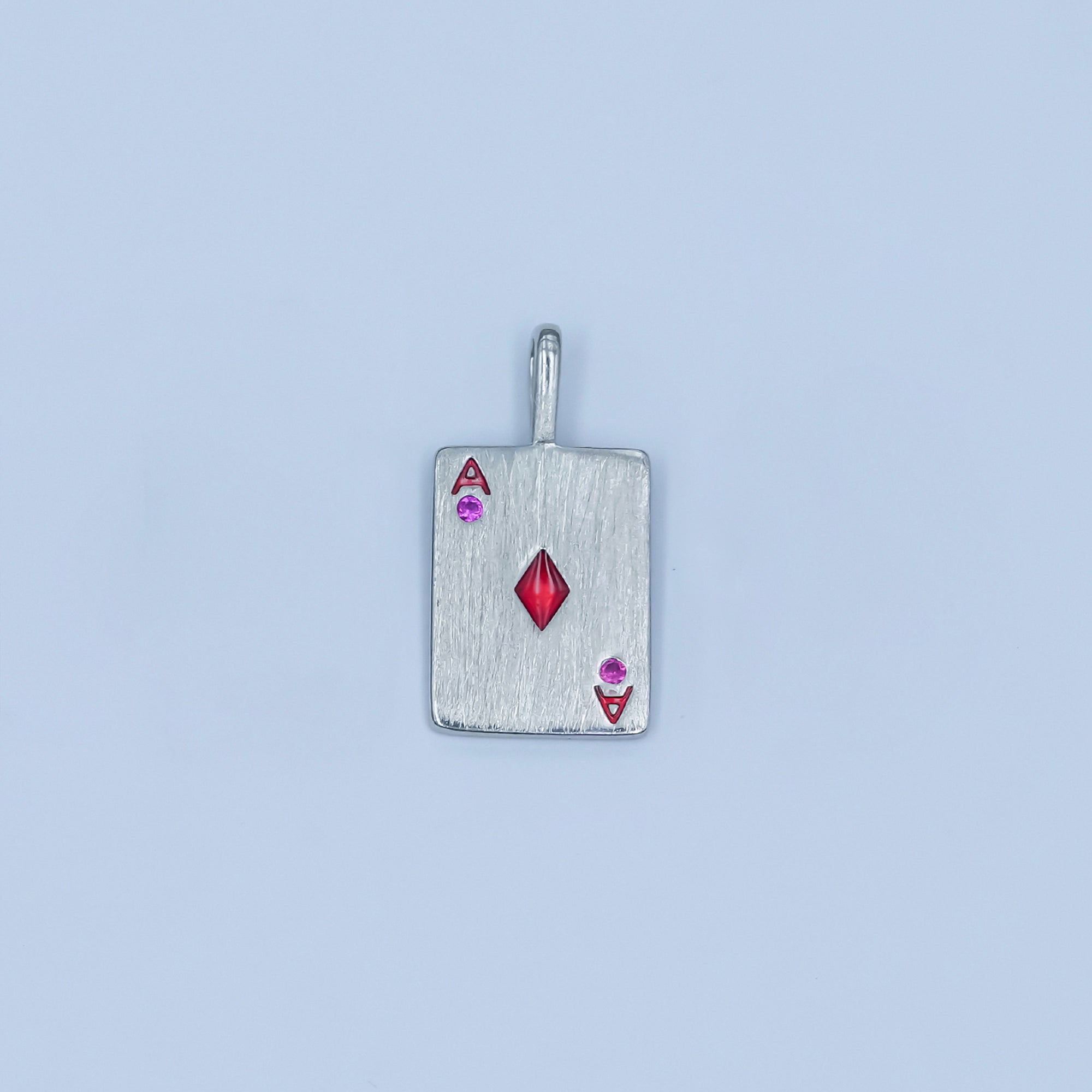 Stainless Steel Ace Playing Card CZ Pendant in Gold & Silver | AA1449 - AA1452