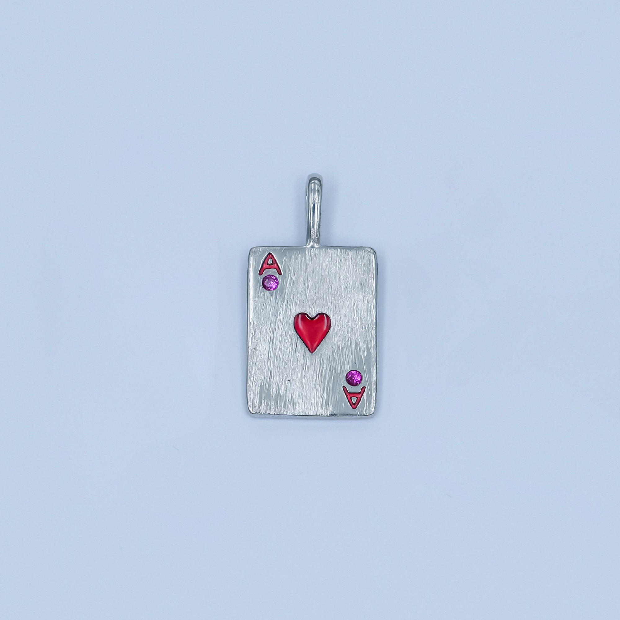 Stainless Steel Ace Playing Card CZ Pendant in Gold & Silver | AA1449 - AA1452