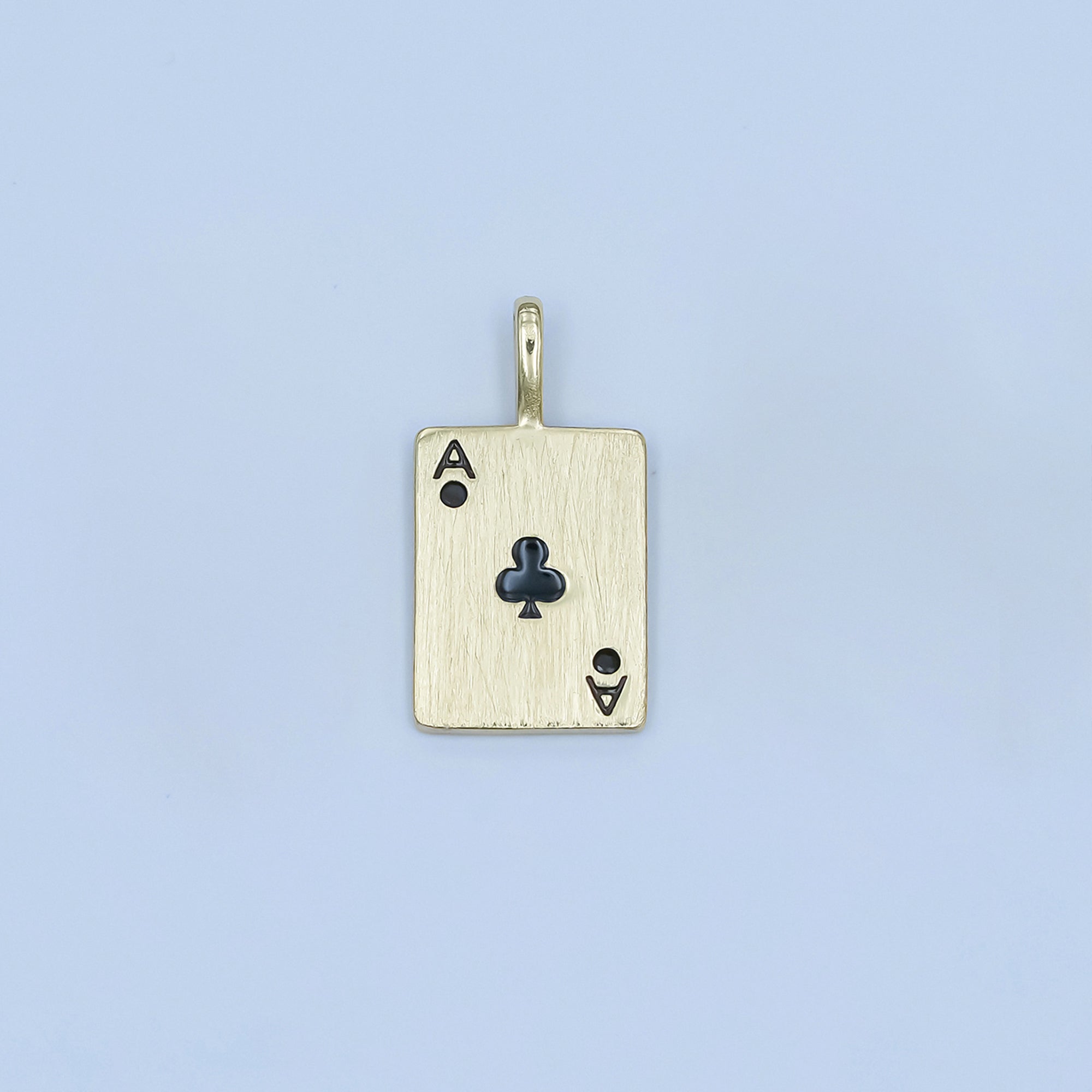Stainless Steel Ace Playing Card CZ Pendant in Gold & Silver | AA1449 - AA1452