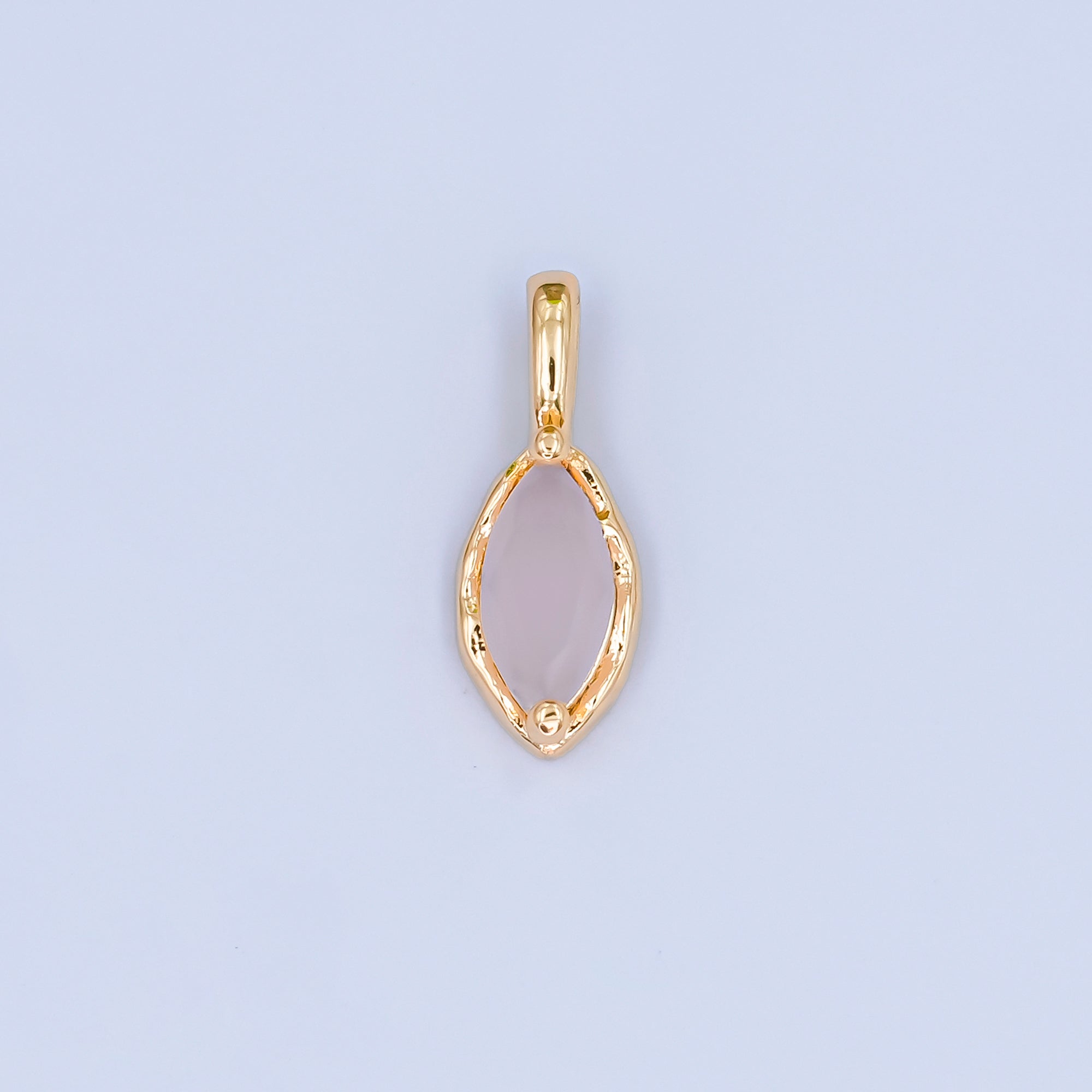 24K Gold Filled Marquise CZ Molten Bezel Pendant | AA1472 - AA1477