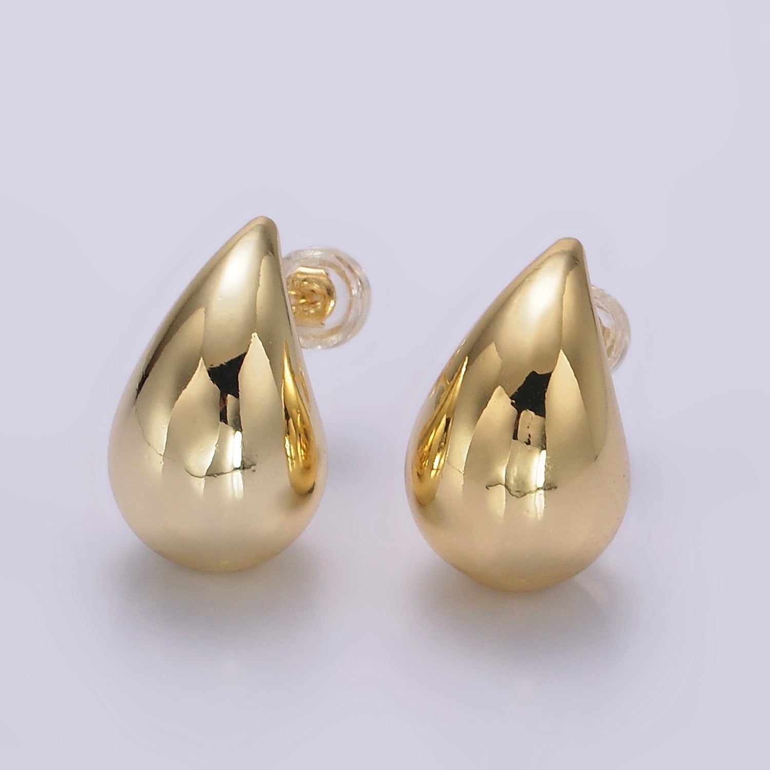 14K Gold Filled 18mm Teardrop Chubby Minimalist Stud Earrings | AB1113