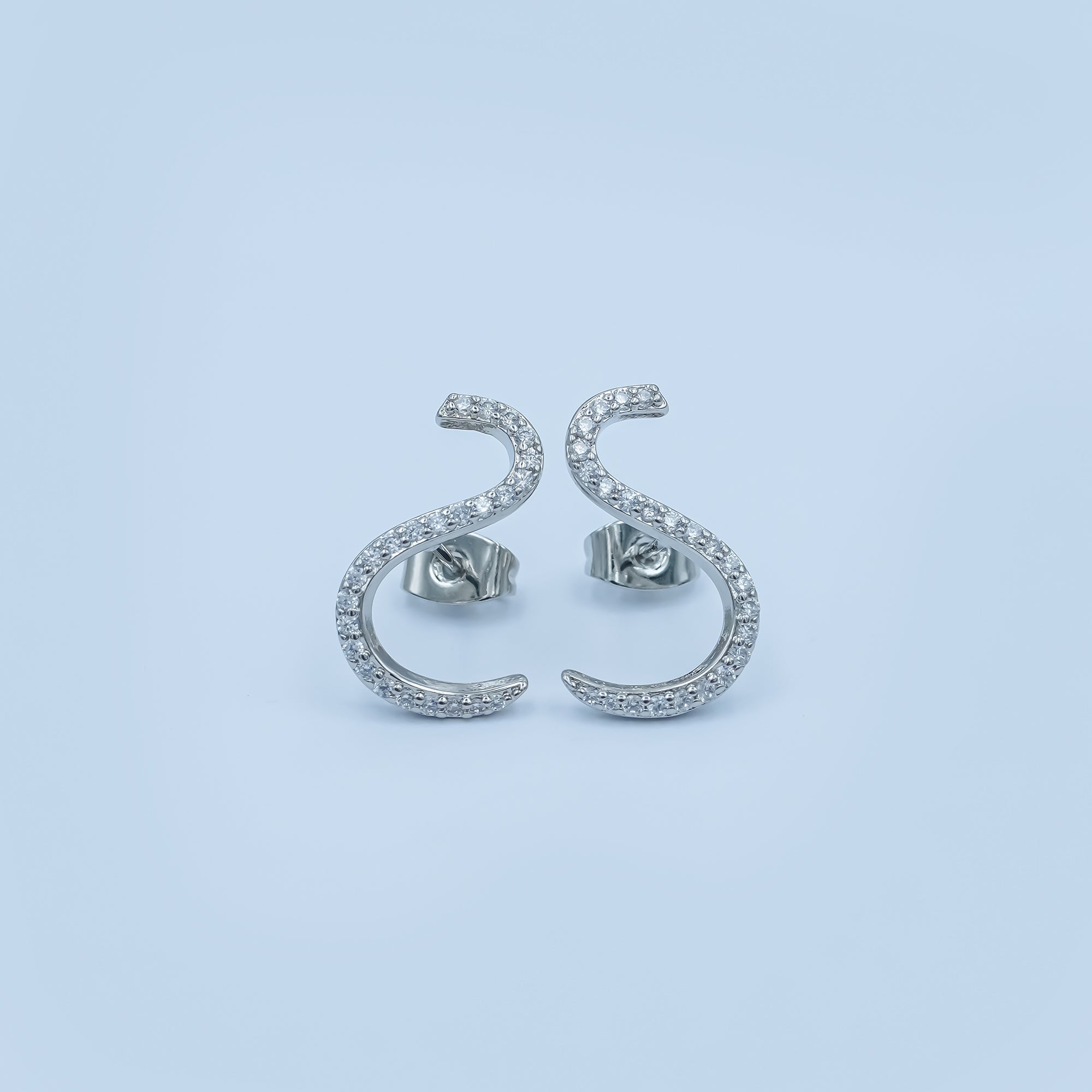 24K Gold Filled Micro Paved CZ Cartilage Stud Earrings Set in Gold & Silver | AE836 AE838