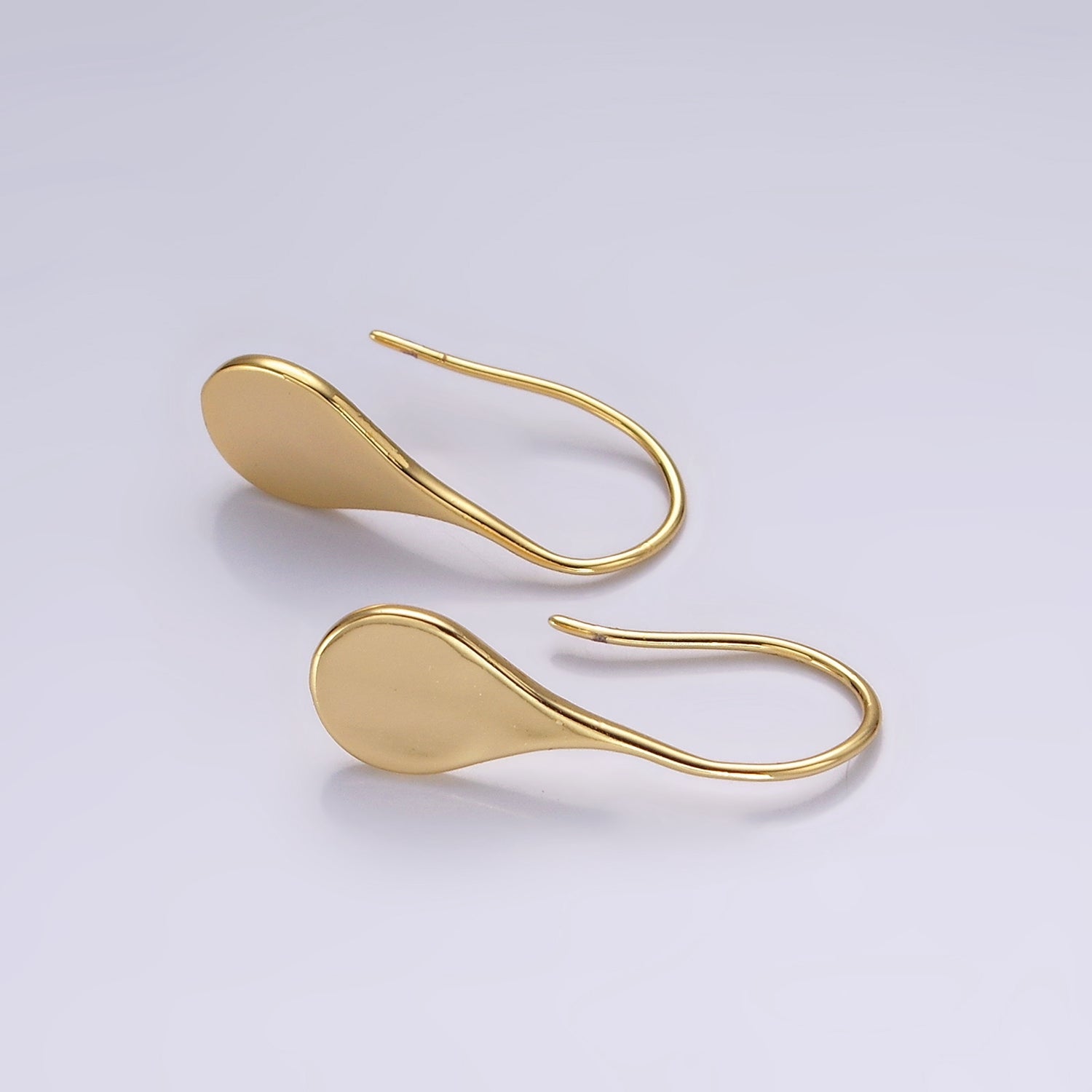 14K Gold Filled Teardrop Minimalist French Hook Earrings | AE964 - DLUXCA