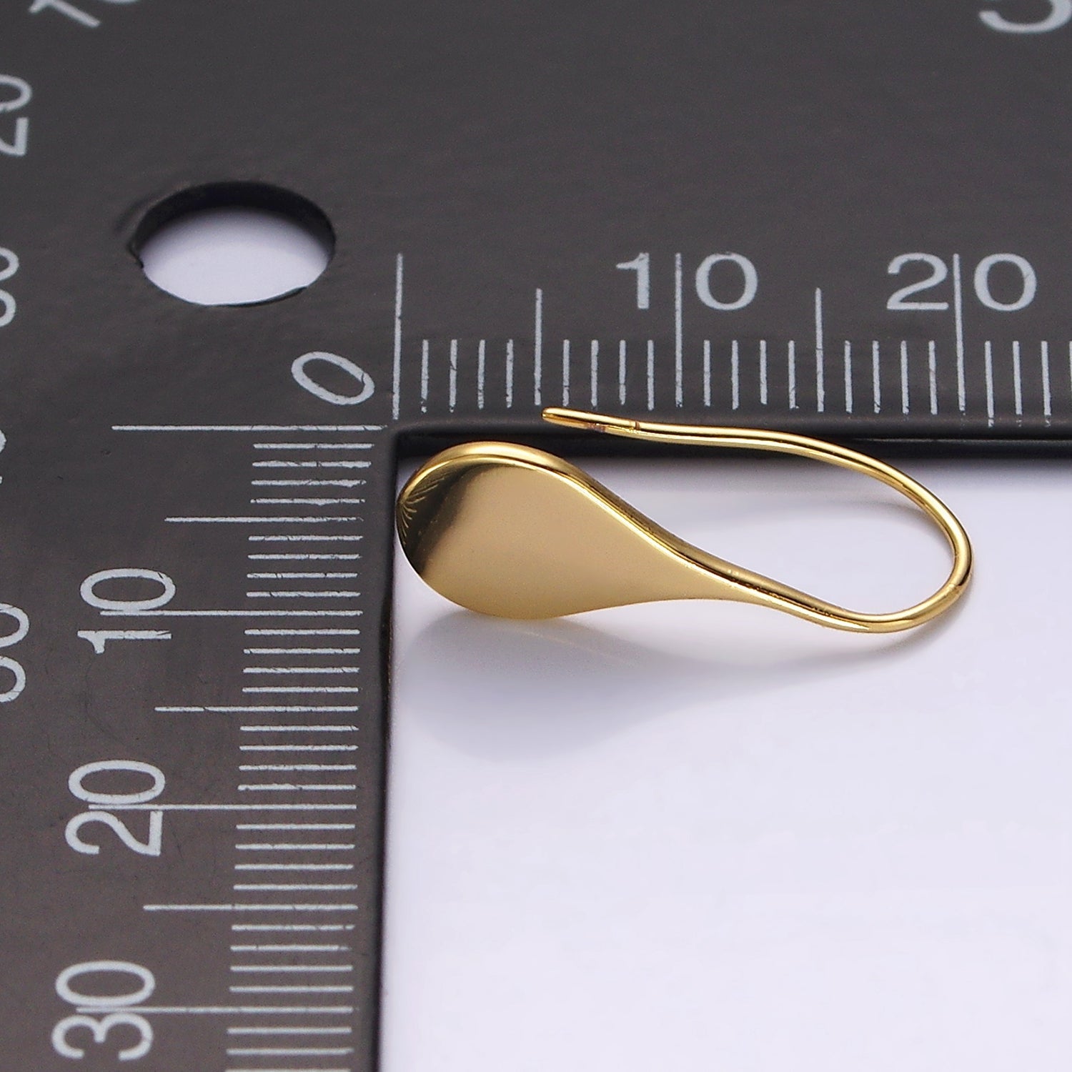 14K Gold Filled Teardrop Minimalist French Hook Earrings | AE964 - DLUXCA