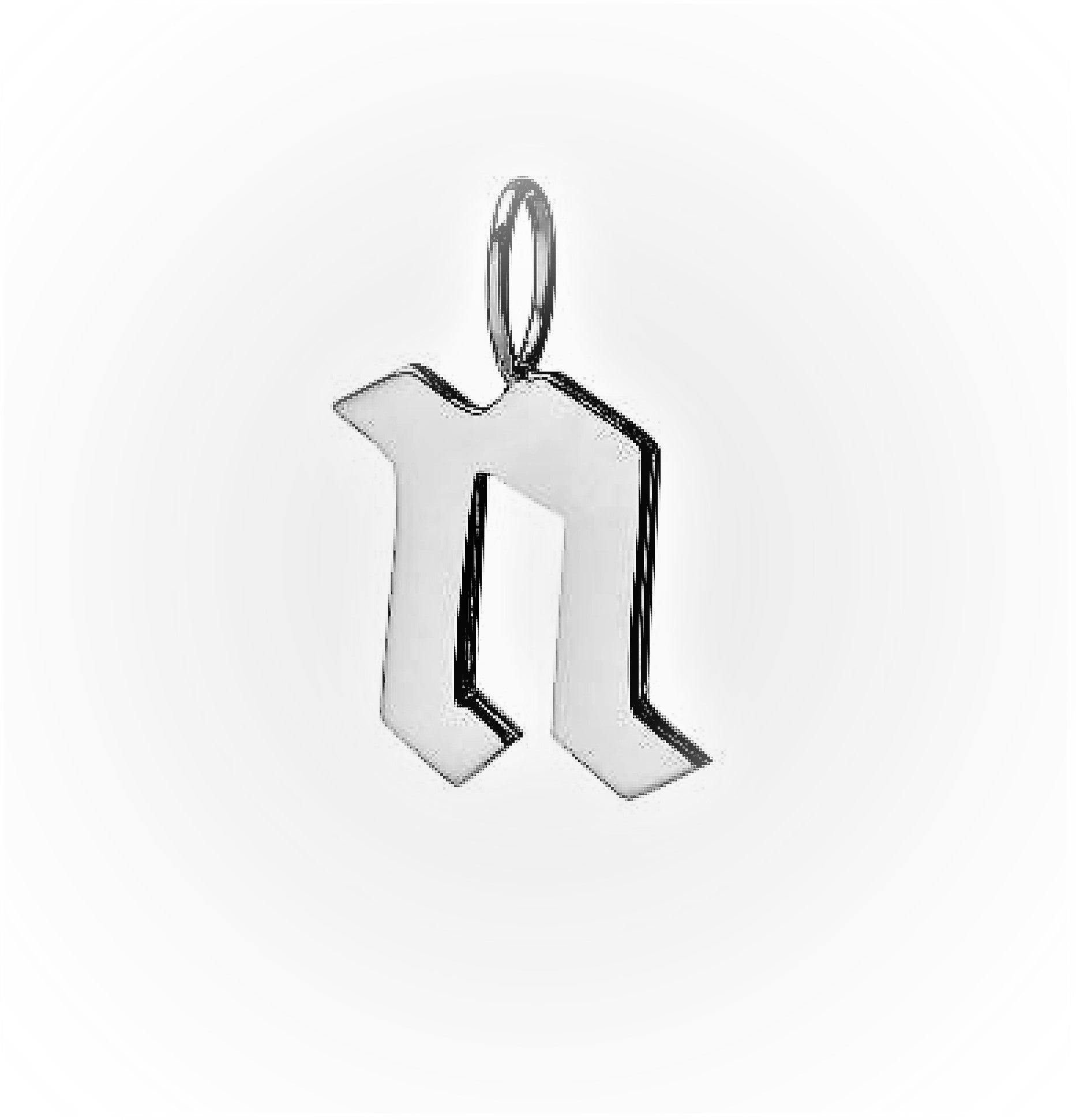 Gold Filled Charm Personalized Gotic Initial Letter Charm Necklace, Custom Old English Font Style, Delicate Initial Necklace For Women Men (Small) | A-213 to A238, A-240 to A-265 - DLUXCA