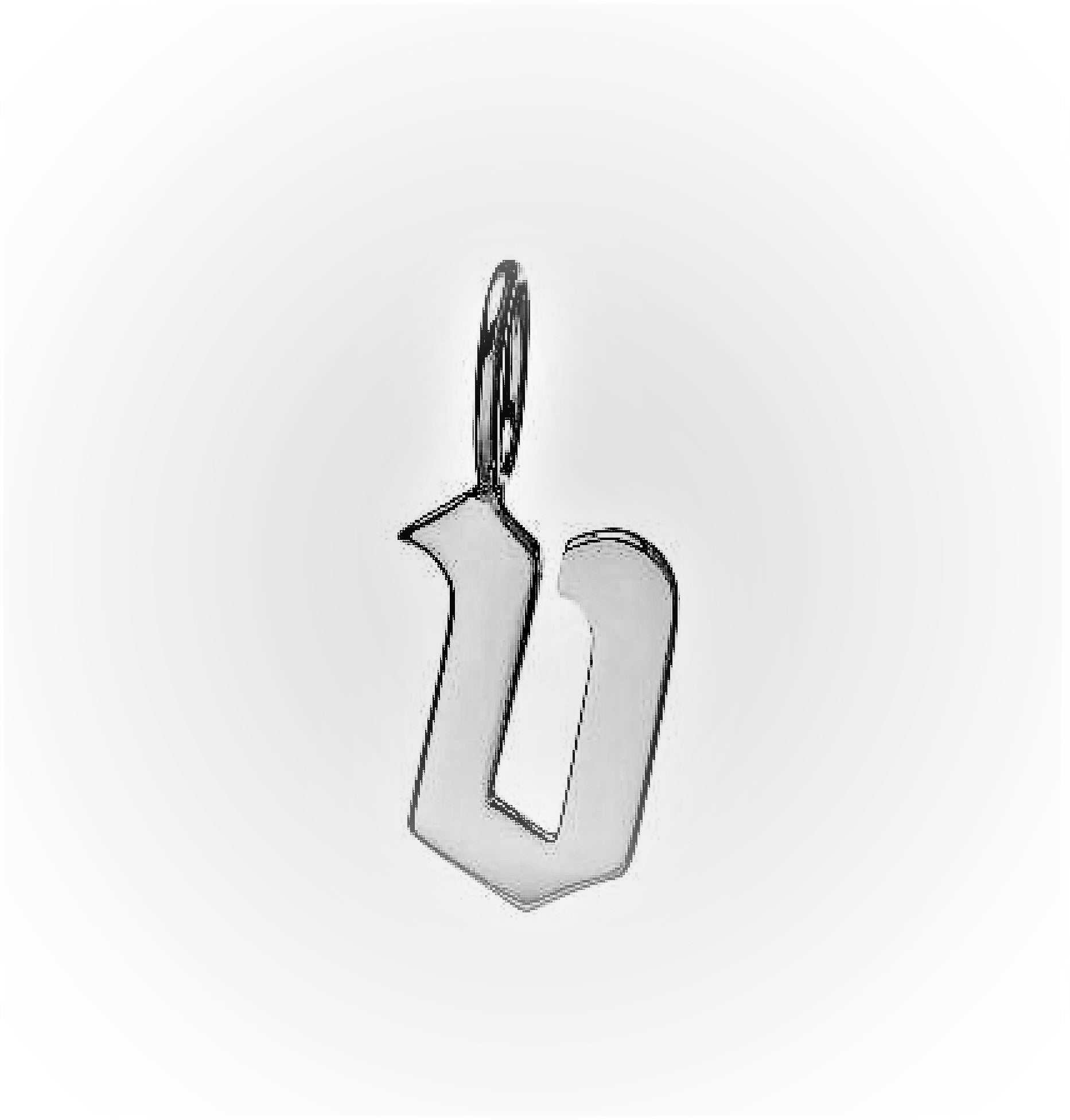 Gold Filled Charm Personalized Gotic Initial Letter Charm Necklace, Custom Old English Font Style, Delicate Initial Necklace For Women Men (Small) | A-213 to A238, A-240 to A-265 - DLUXCA