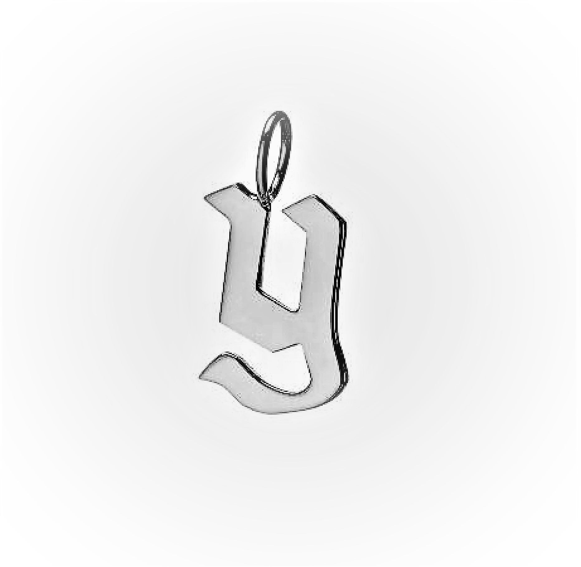 Gold Filled Charm Personalized Gotic Initial Letter Charm Necklace, Custom Old English Font Style, Delicate Initial Necklace For Women Men (Small) | A-213 to A238, A-240 to A-265 - DLUXCA
