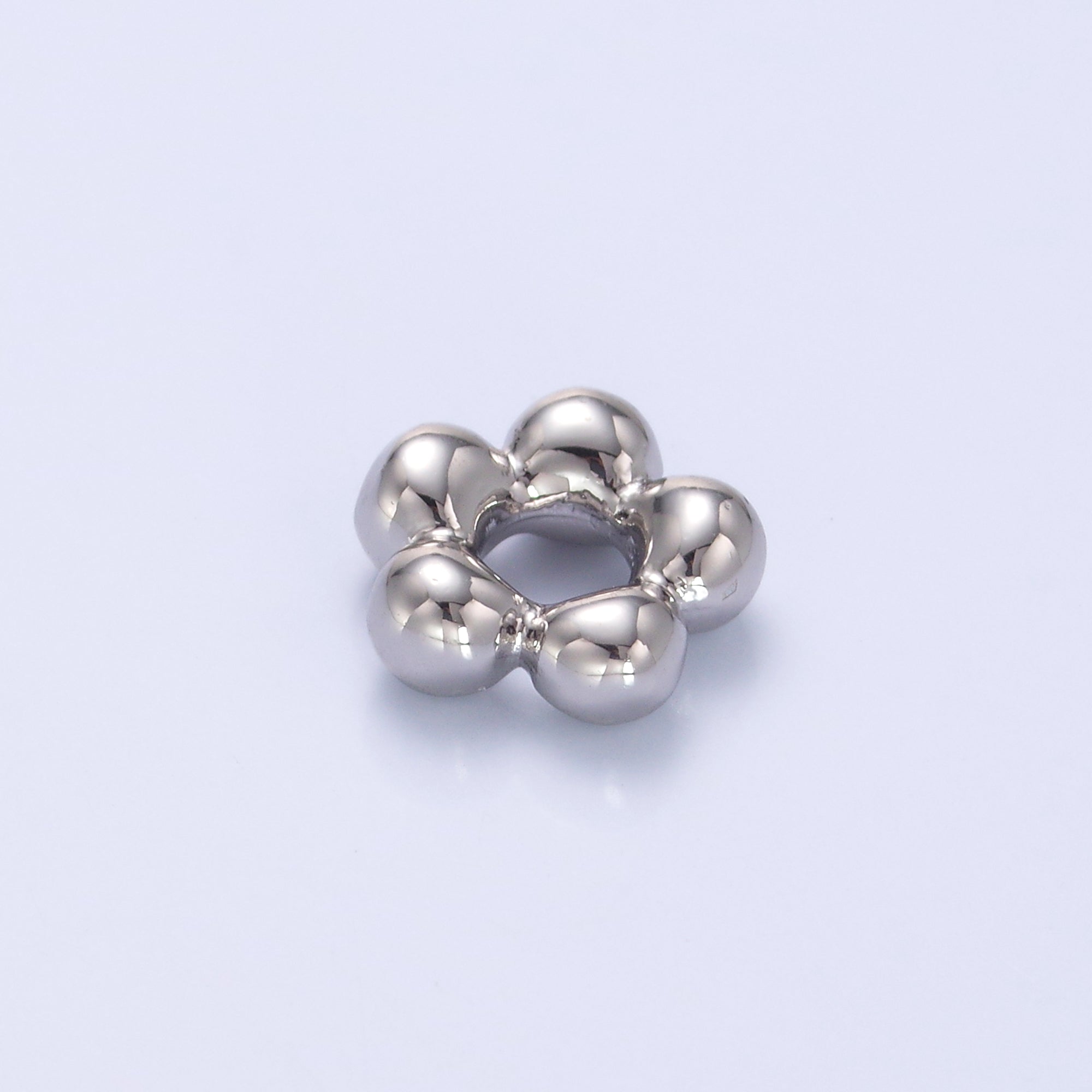 24K Gold Filled Minimalist Round Rhondelle Bead in Gold & Silver | B642