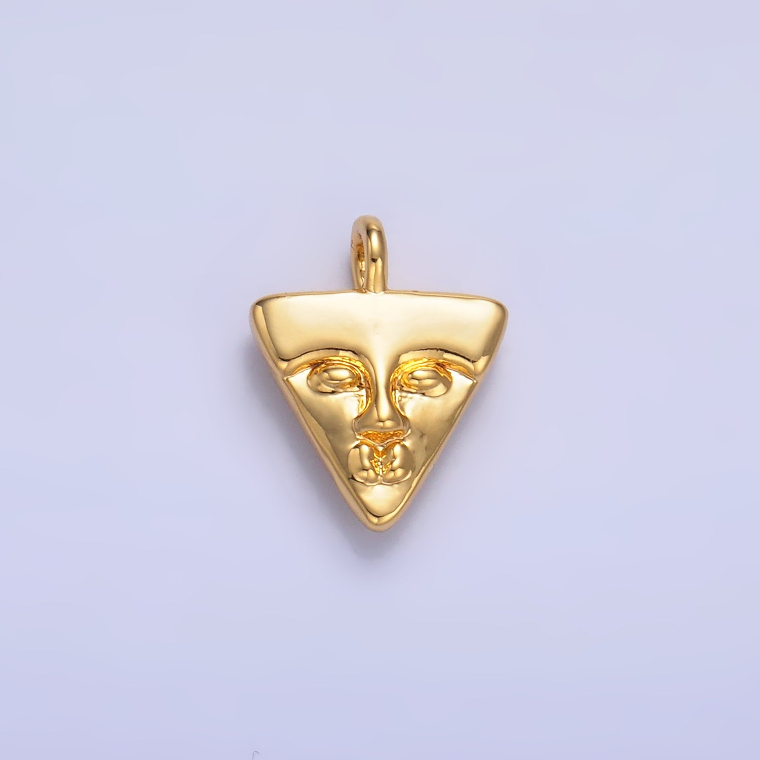 24K Gold Filled Geometric Face Triangle Charm in Gold & Silver | C055