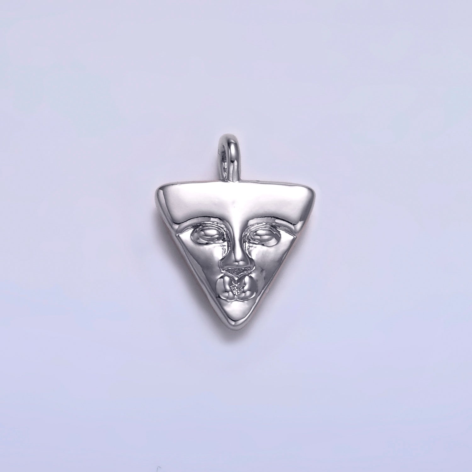 24K Gold Filled Geometric Face Triangle Charm in Gold & Silver | C055