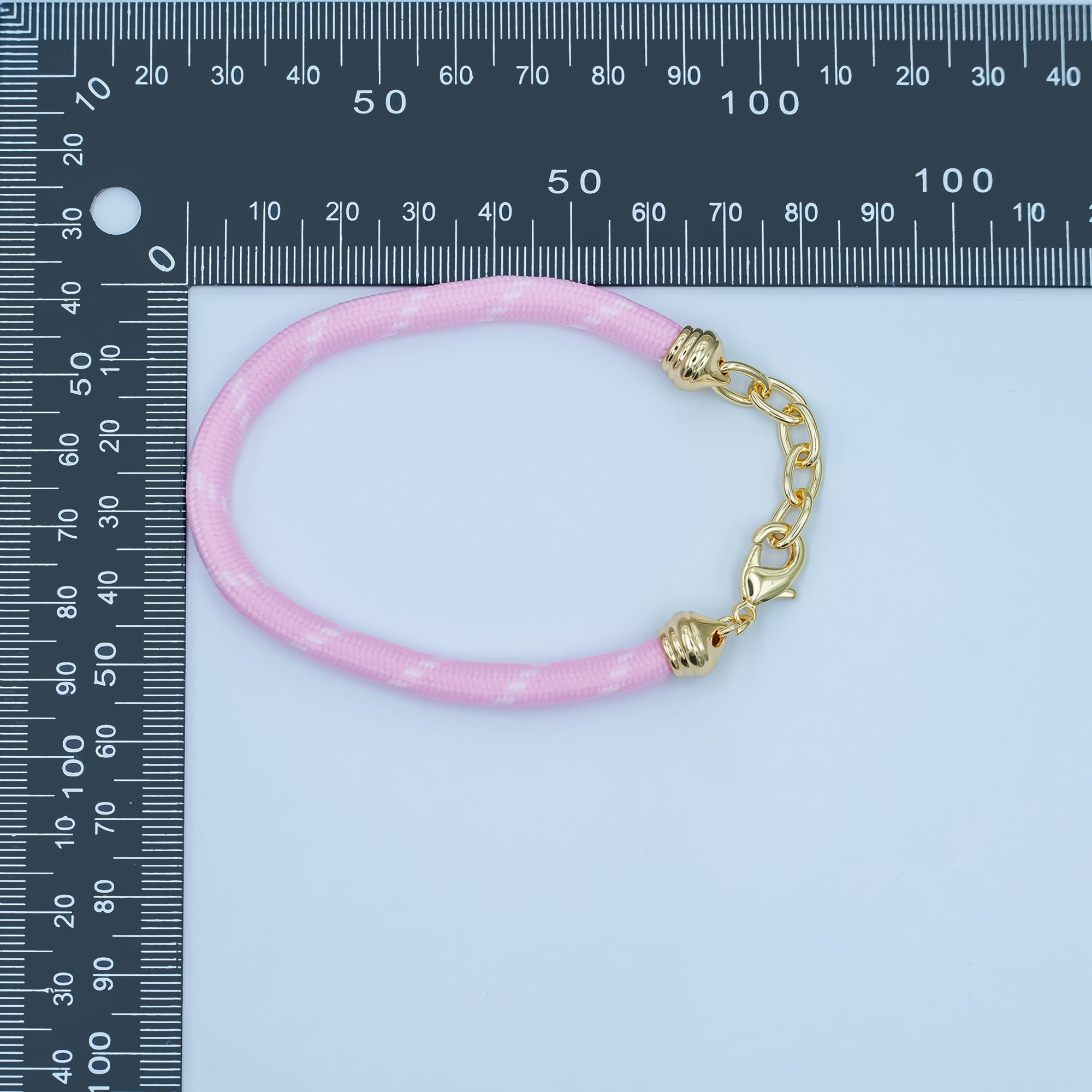 24K Gold Filled Red, Pink, Blue, Green, Beige, Teal Cord Chain Bracelet | WA-3055 ~ WA-3060