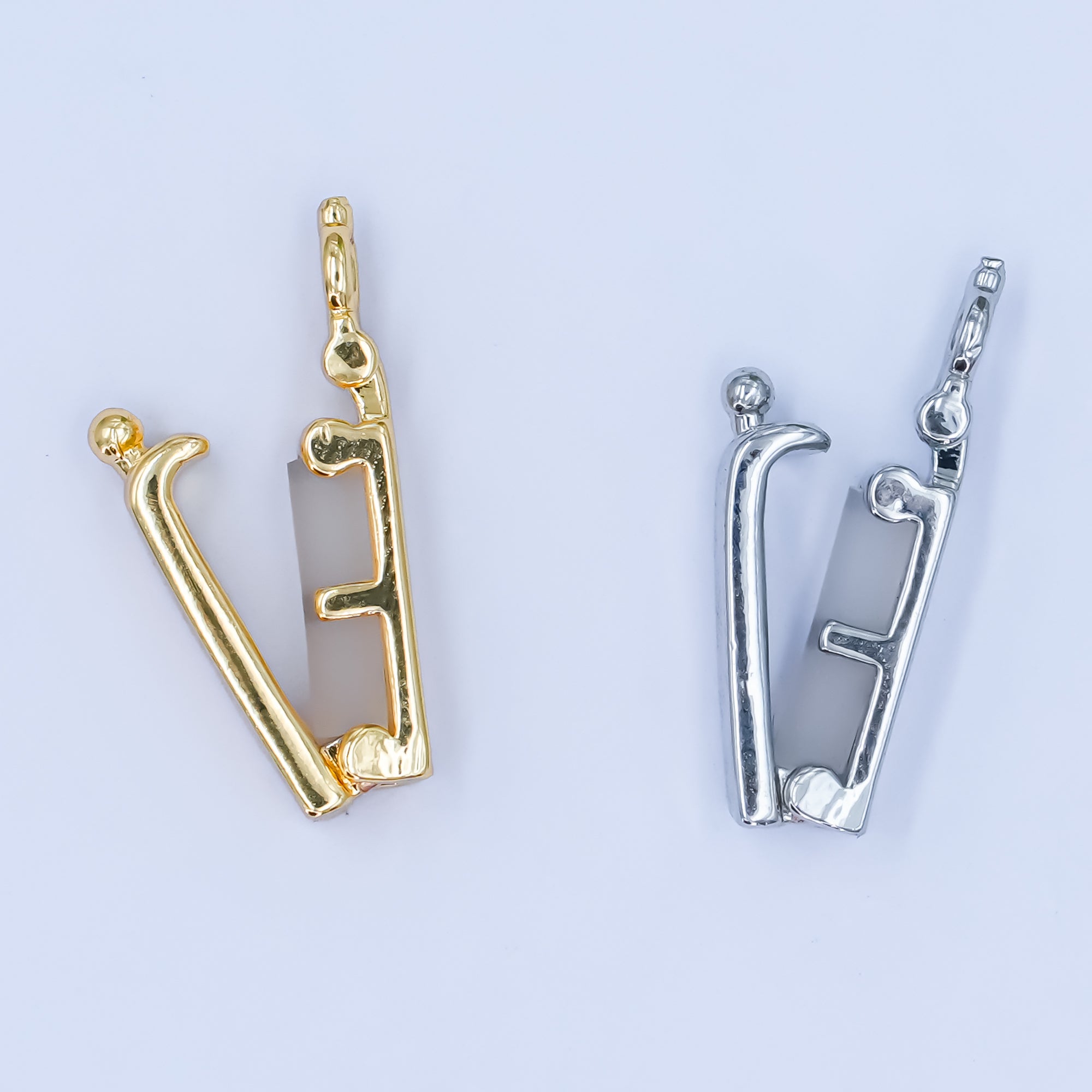 24K Gold Filled Minimalist Snap Rectangular Bail Finding in Gold & Silver | Z1086