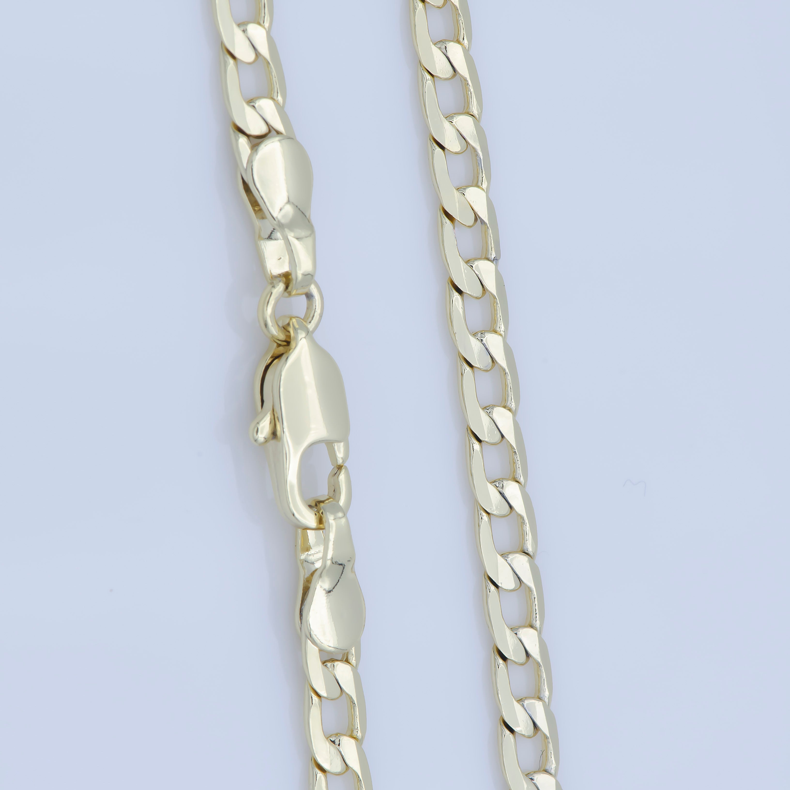 Clearance Pricing BLOWOUT 14K Gold Filled 3mm Flat Cuban Miami Curb 18 Inch Layering Chain Necklace | WA-232 - DLUXCA