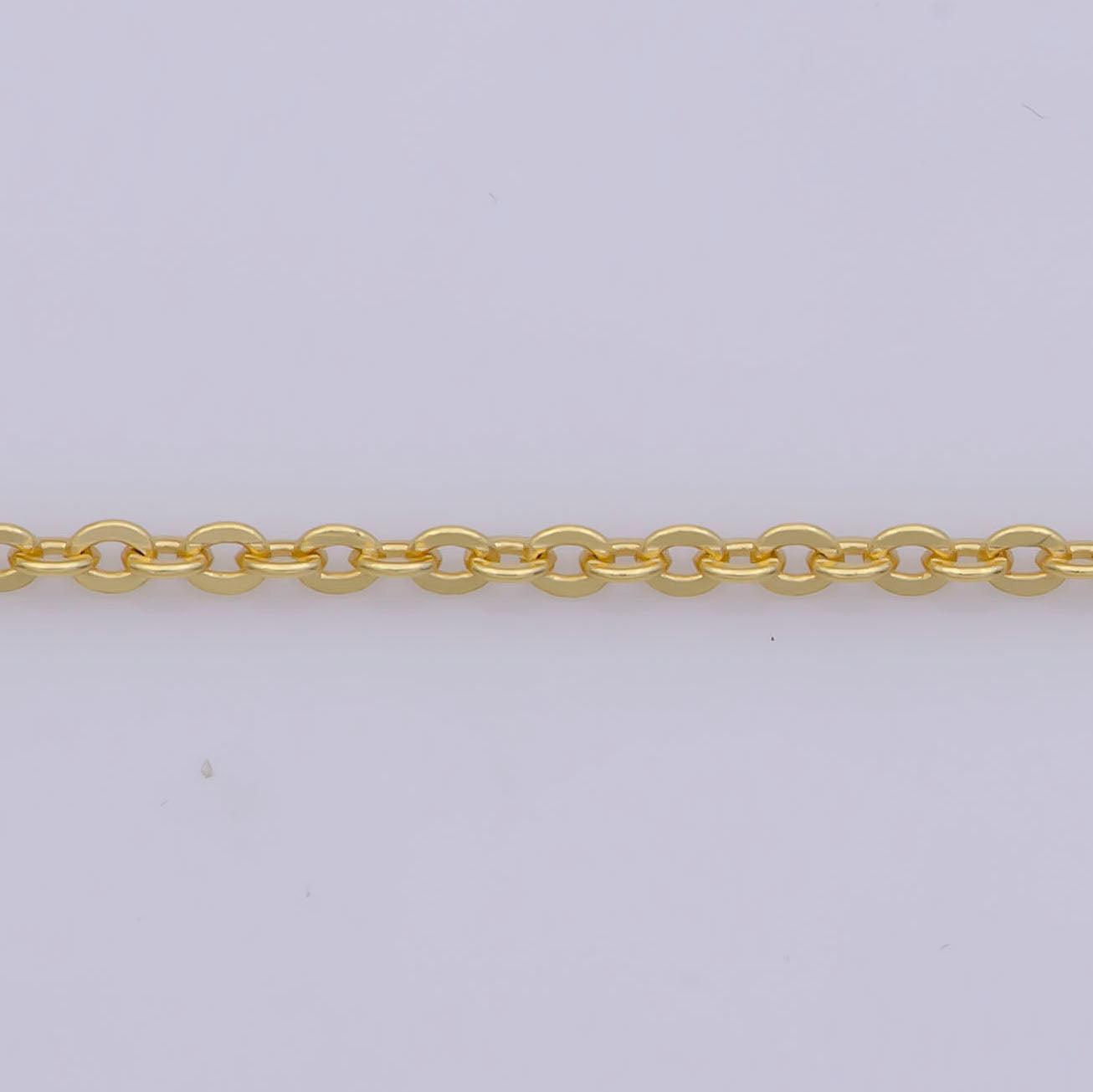 24K Gold Filled 1.5mm Dainty Cable Rolo 16 Inch, 18 Inch Chain Necklace | WA-277 WA-276 - DLUXCA