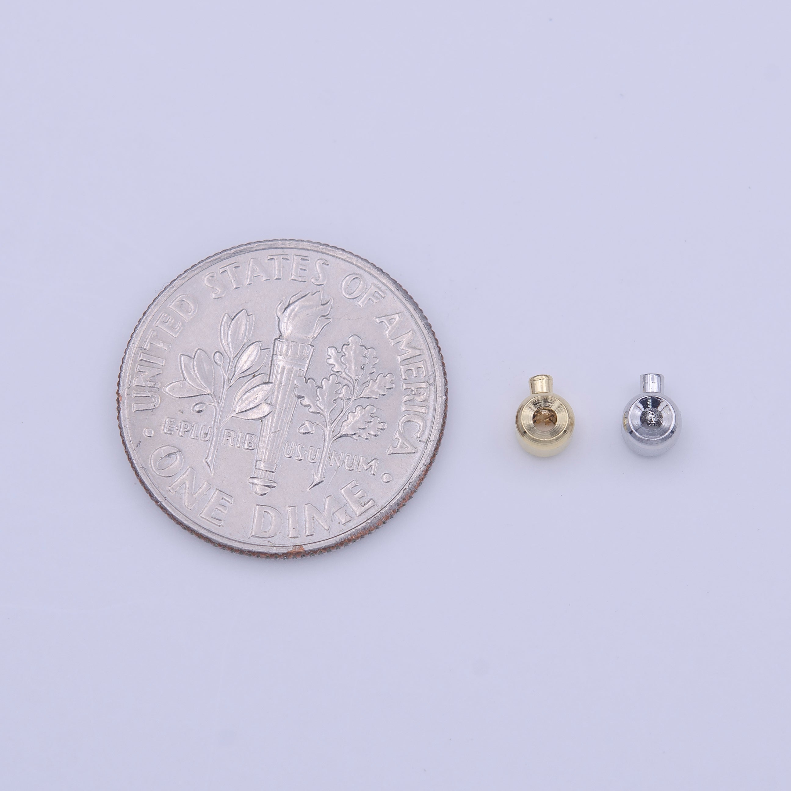 12 Pieces Gold Filled Jewelry Bead Connector Link Crimp Supply Making in Gold & Silver | B-608 B-611