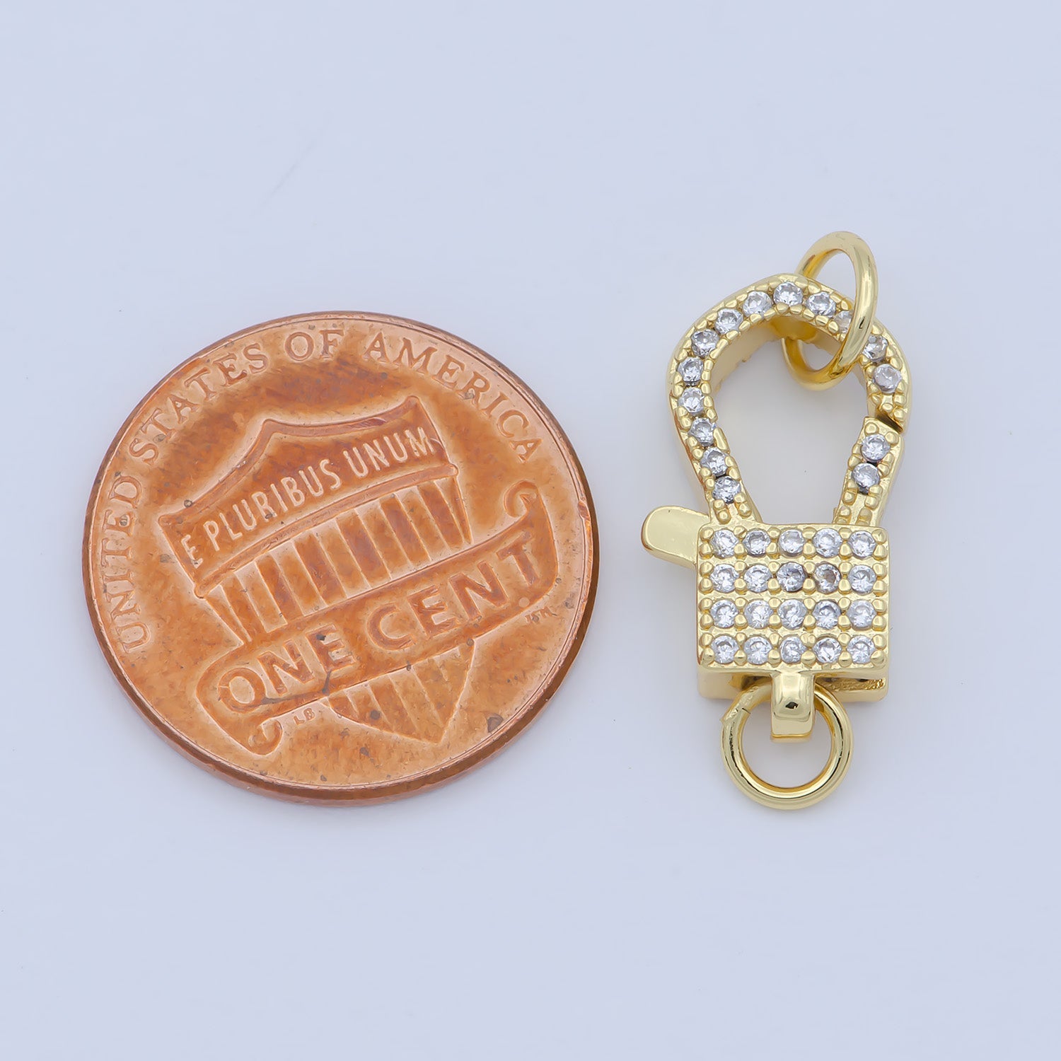 14k Gold Fill Square clasp for Bracelet Necklace Buckle Micro paved , CZ Cubic Lobster Clasp Fastener for Beading supplies Component L-405 L-406