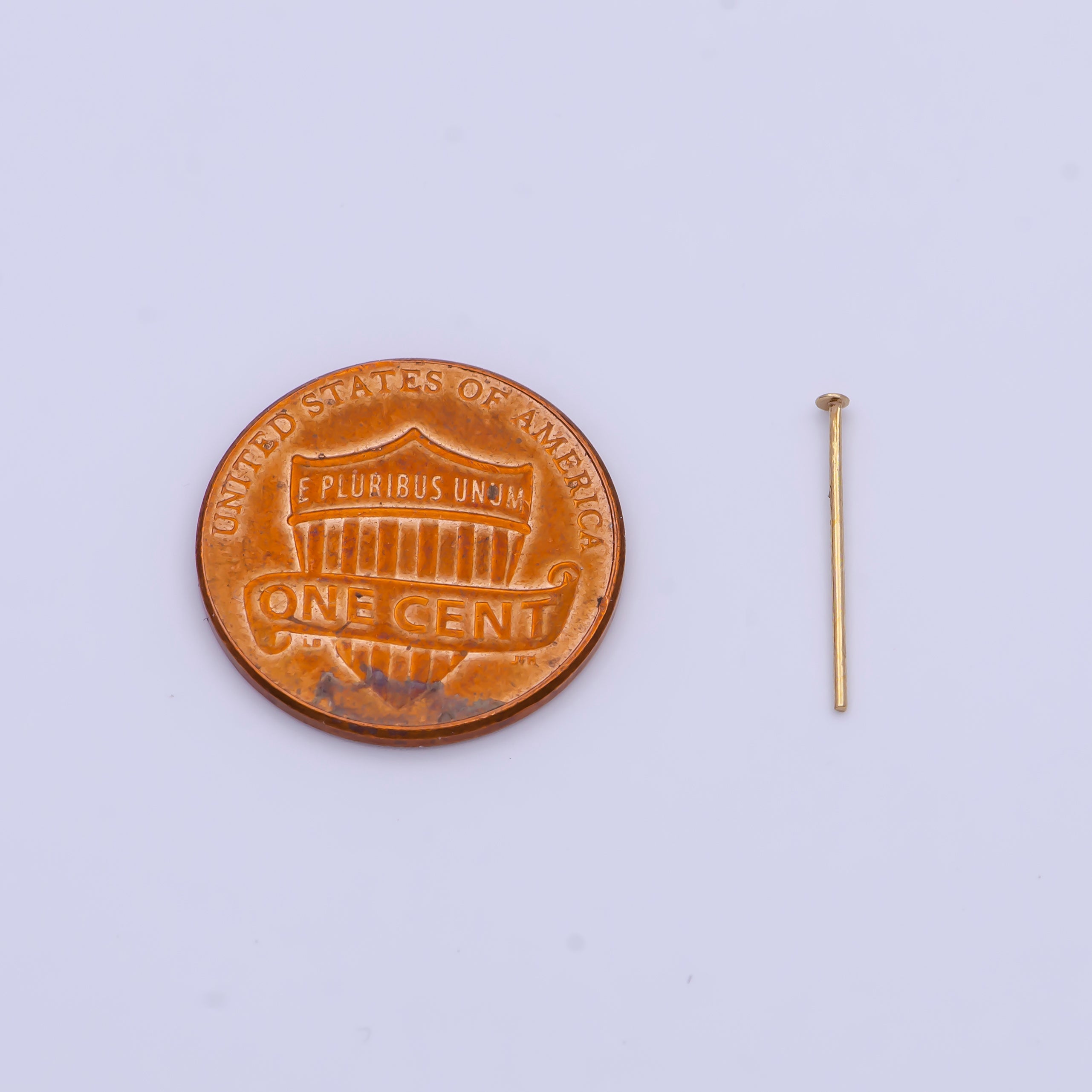 15mm, 18mm, 20mm, 25mm, 30mm Gold Metal Flat Head Pins Jewelry Making Supply | SP-1564 ~ SP-1568
