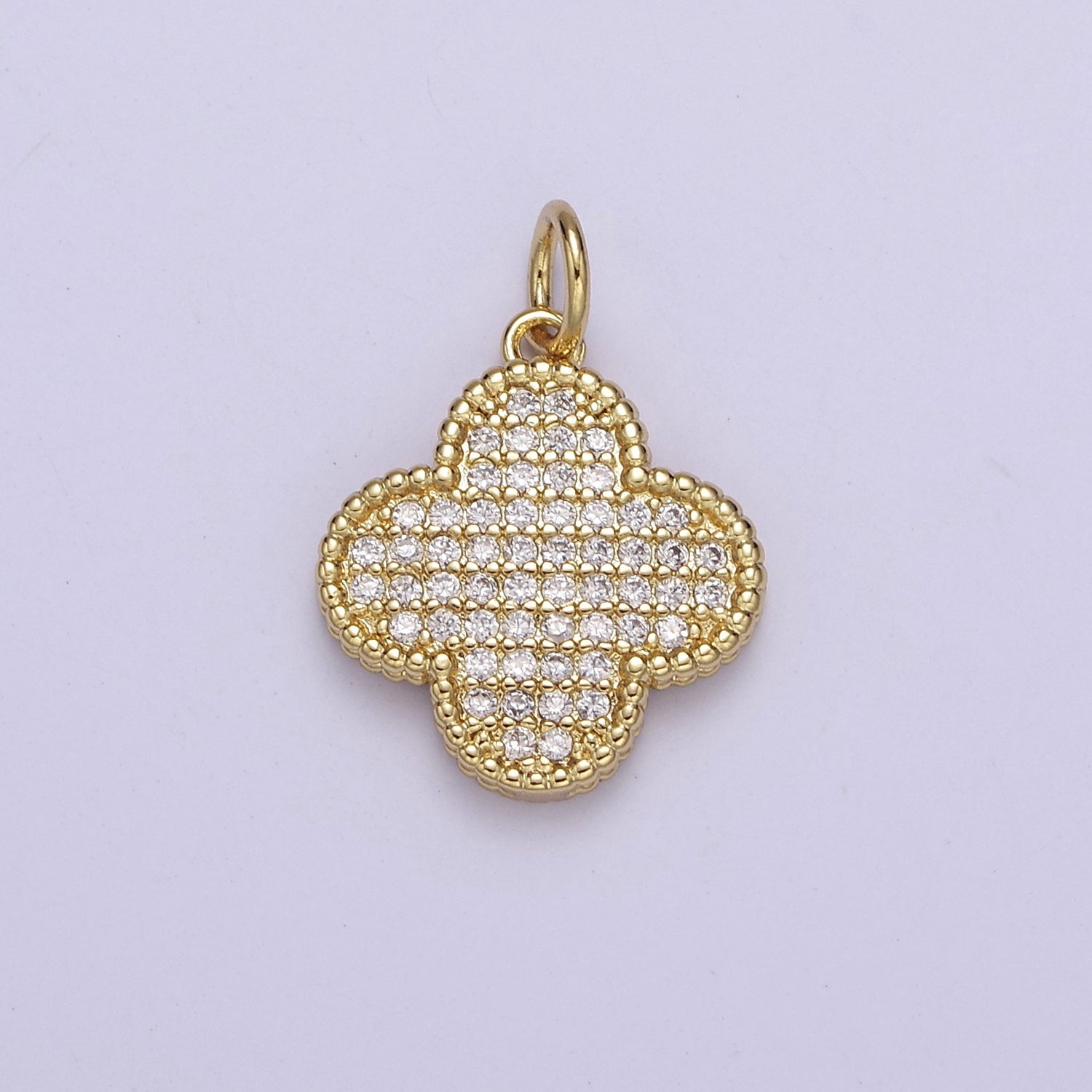 Dainty Gold clover charm, Silver clover pendants Lucky gold Pendant 14k Gold Filled Charm E-708 E-709