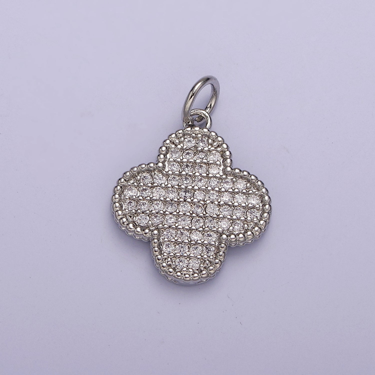 Dainty Gold clover charm, Silver clover pendants Lucky gold Pendant 14k Gold Filled Charm E-708 E-709