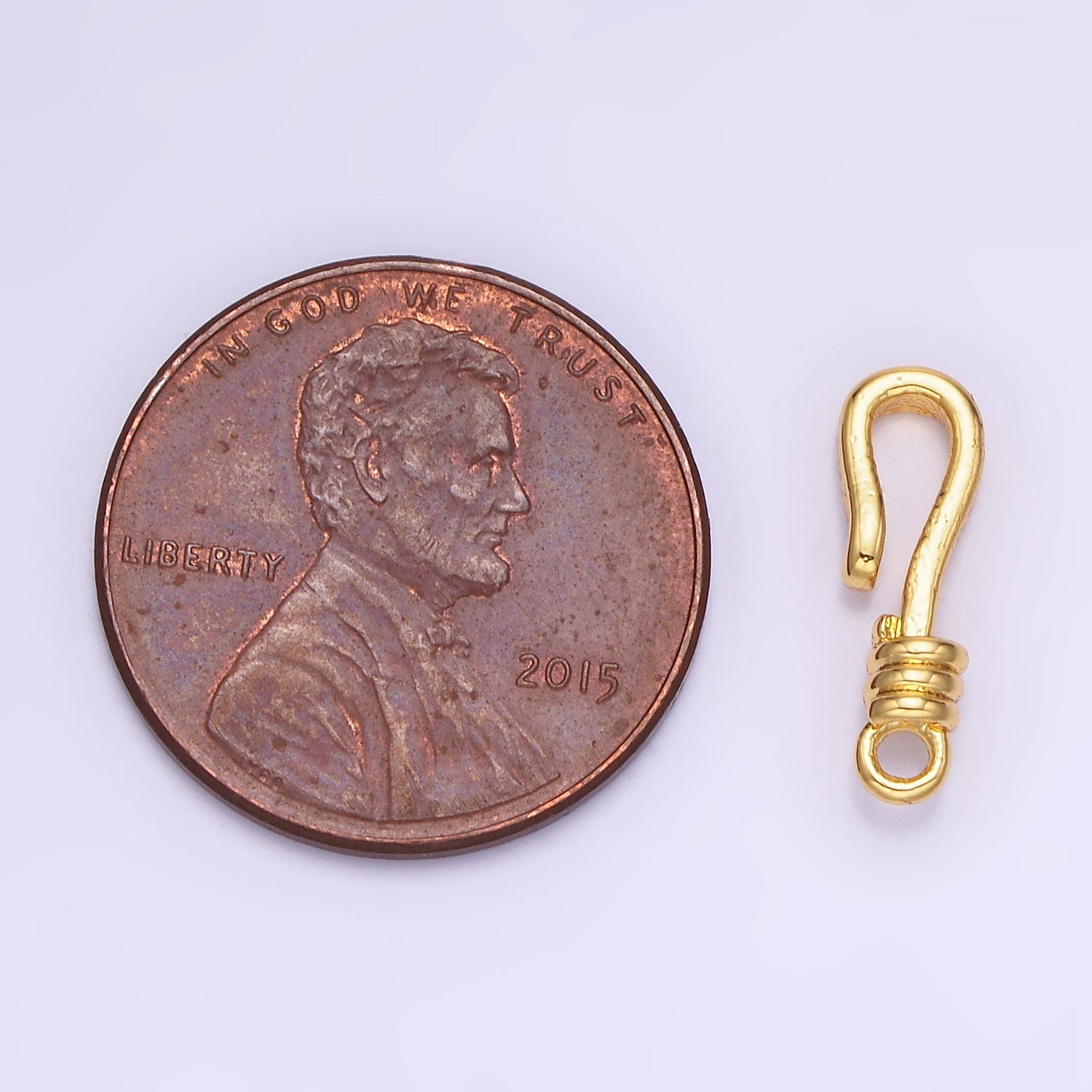14K Gold Filled 15mm Hook Closure Findings in Gold & Silver | Z733