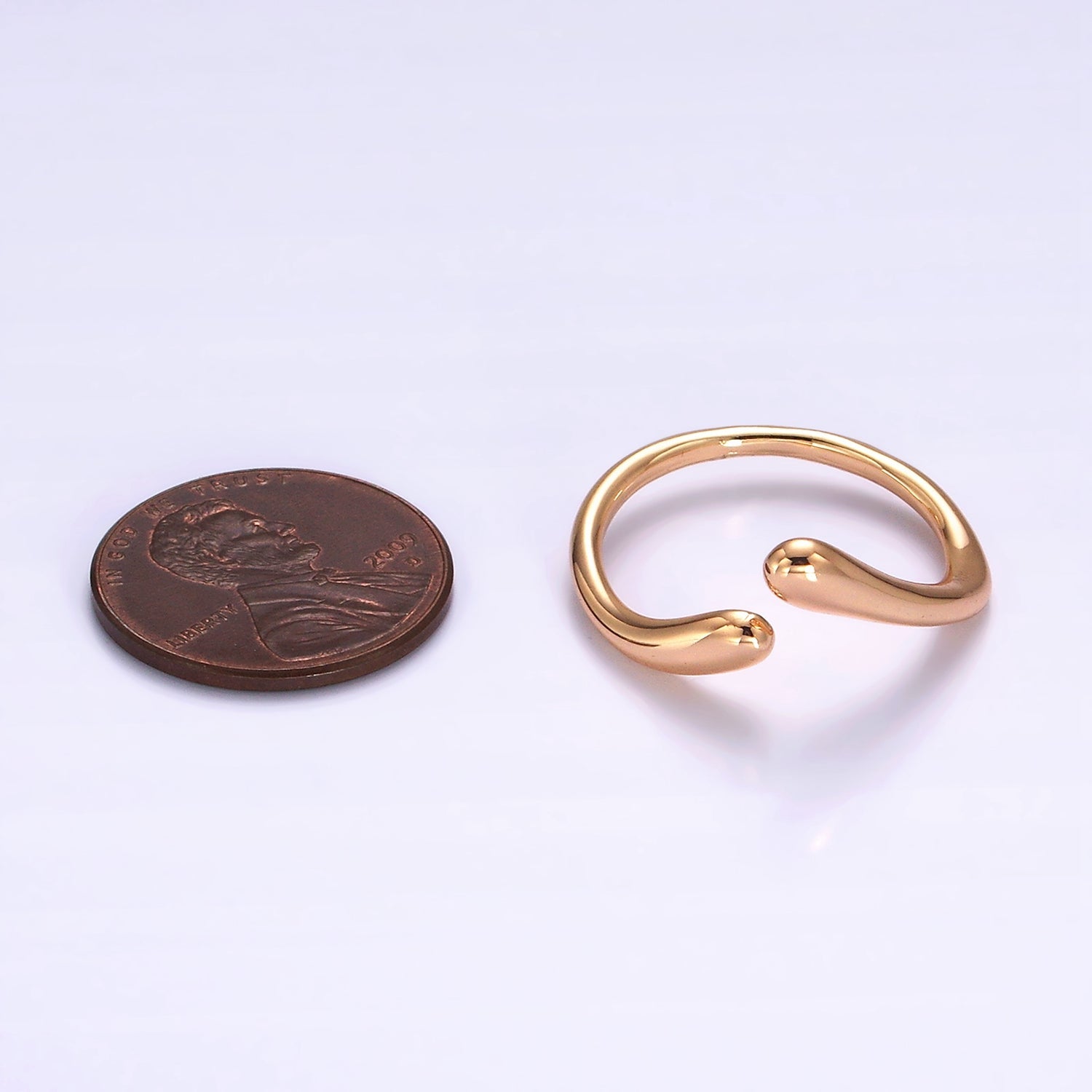 16K Gold Filled Double Band Wrap Minimalist Ring | O1214