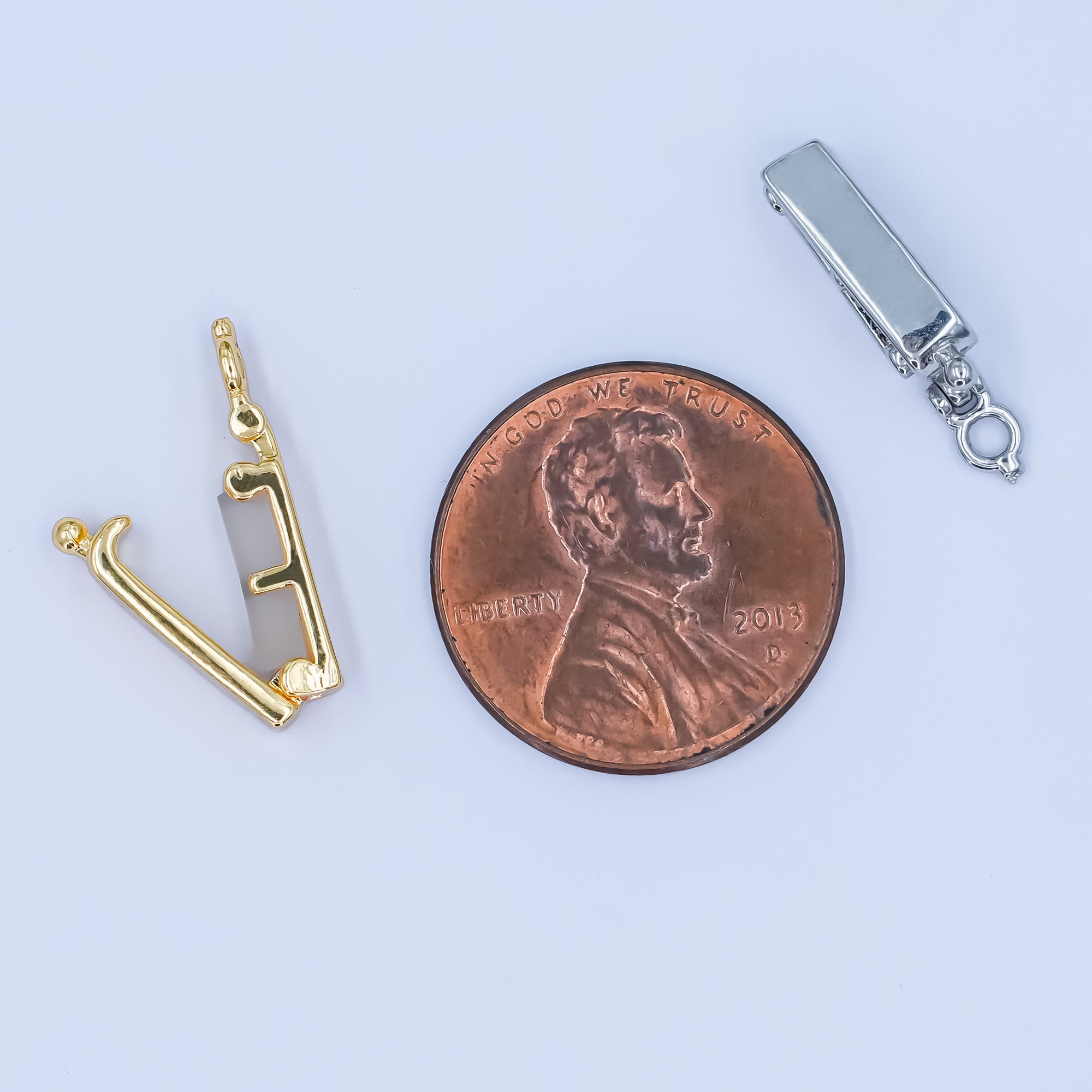 24K Gold Filled Minimalist Snap Rectangular Bail Finding in Gold & Silver | Z1086