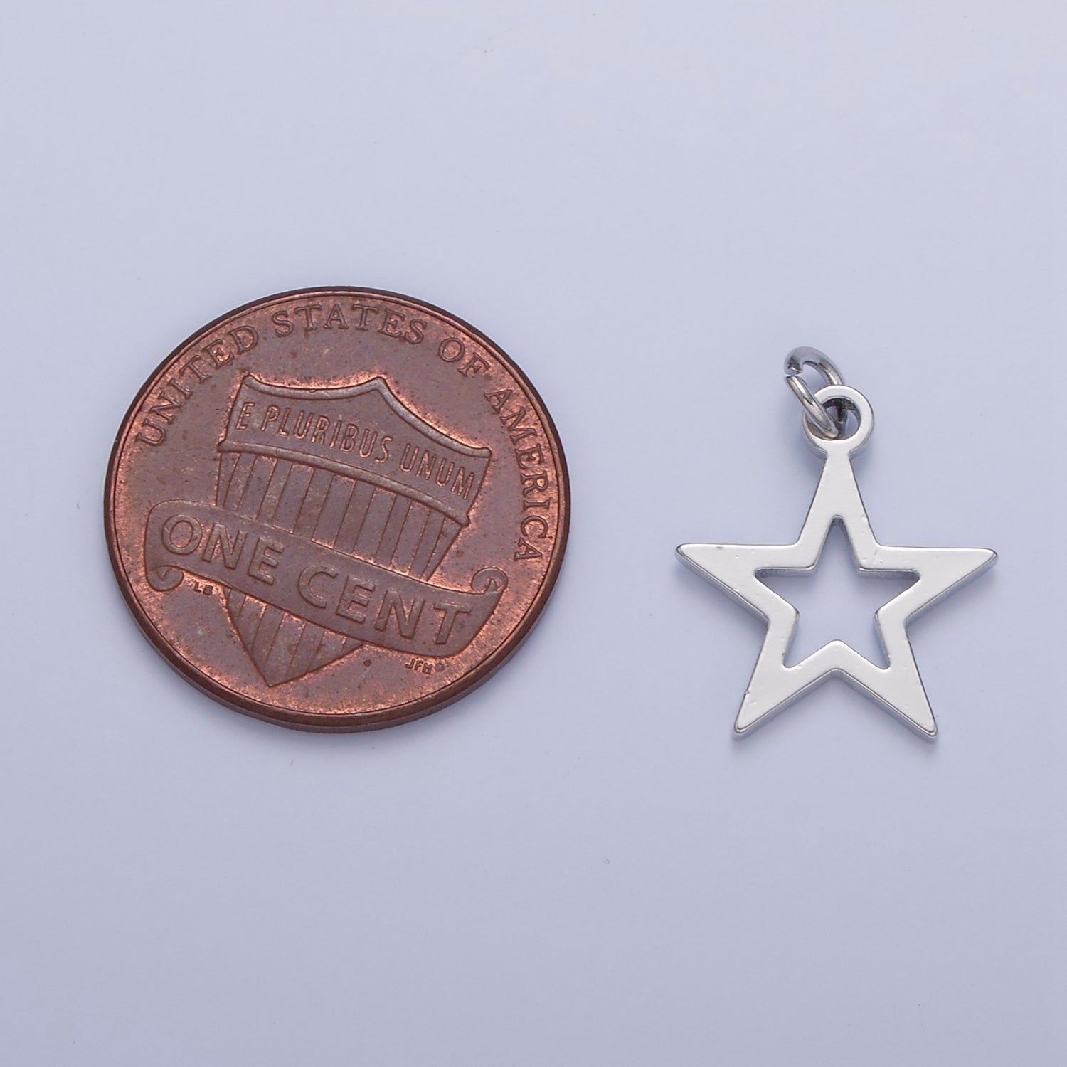 Dainty Gold Flat Star Pendant Open Star Charm for Necklace Bracelet Earring 14K or 24K Gold Filled W-466 W-467