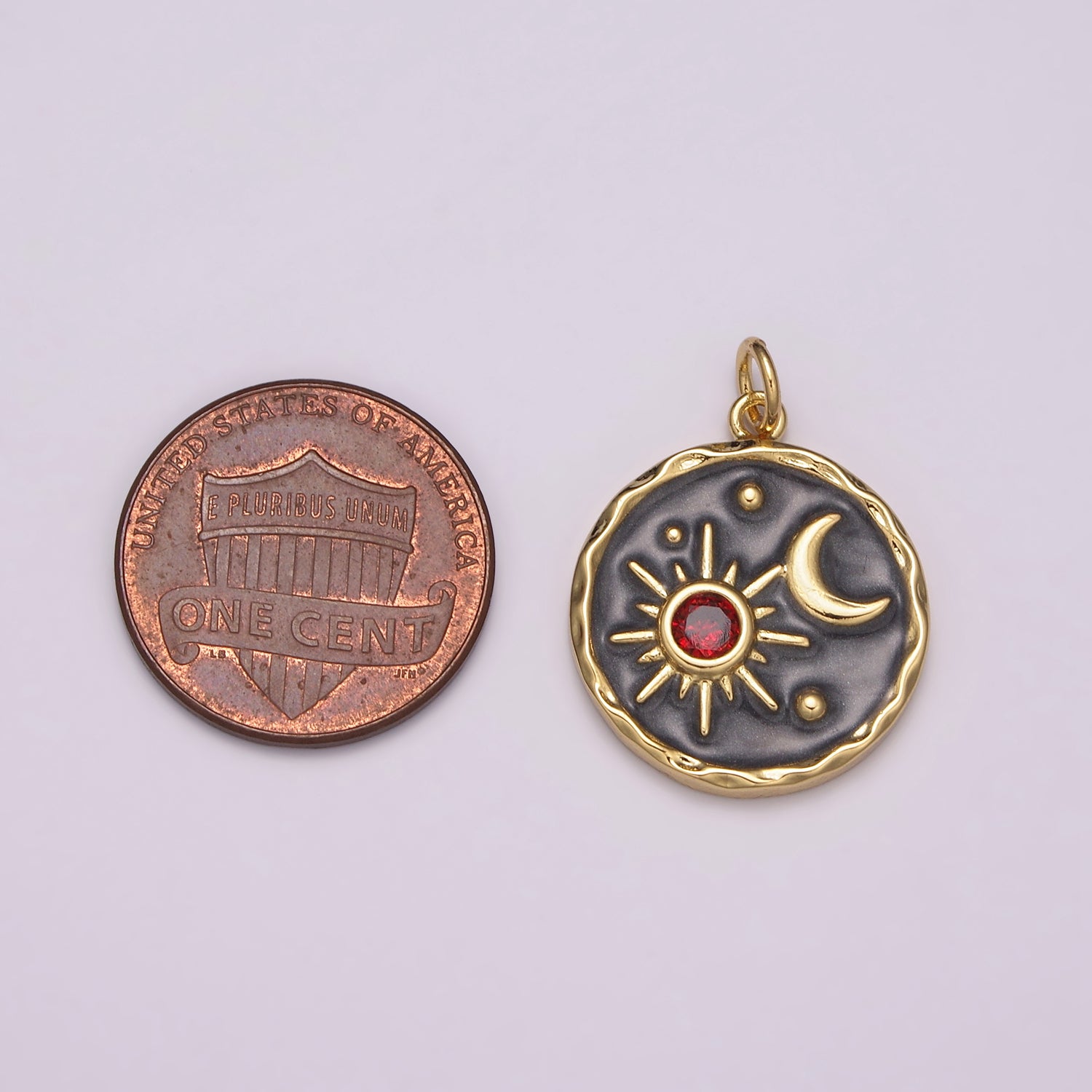 Black Moon Charm Celestial Jewelry Gold Crescent Moon Charm for Necklace Earring Jewelry Making Supply 24K Gold Findings N-158