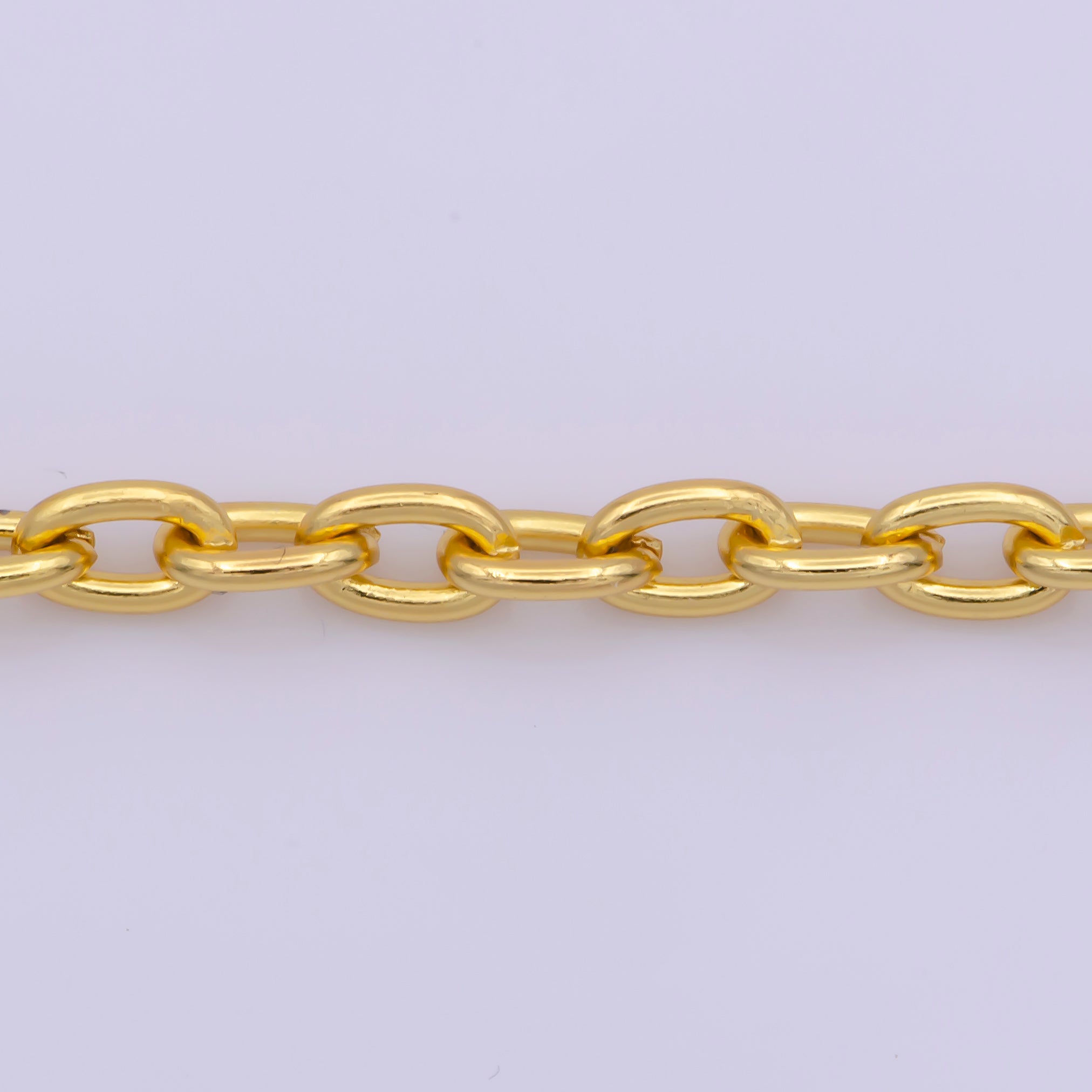 24K Gold Filled 4.5mm Cable 18 Inch Layering Chain Necklace | WA-297 - DLUXCA