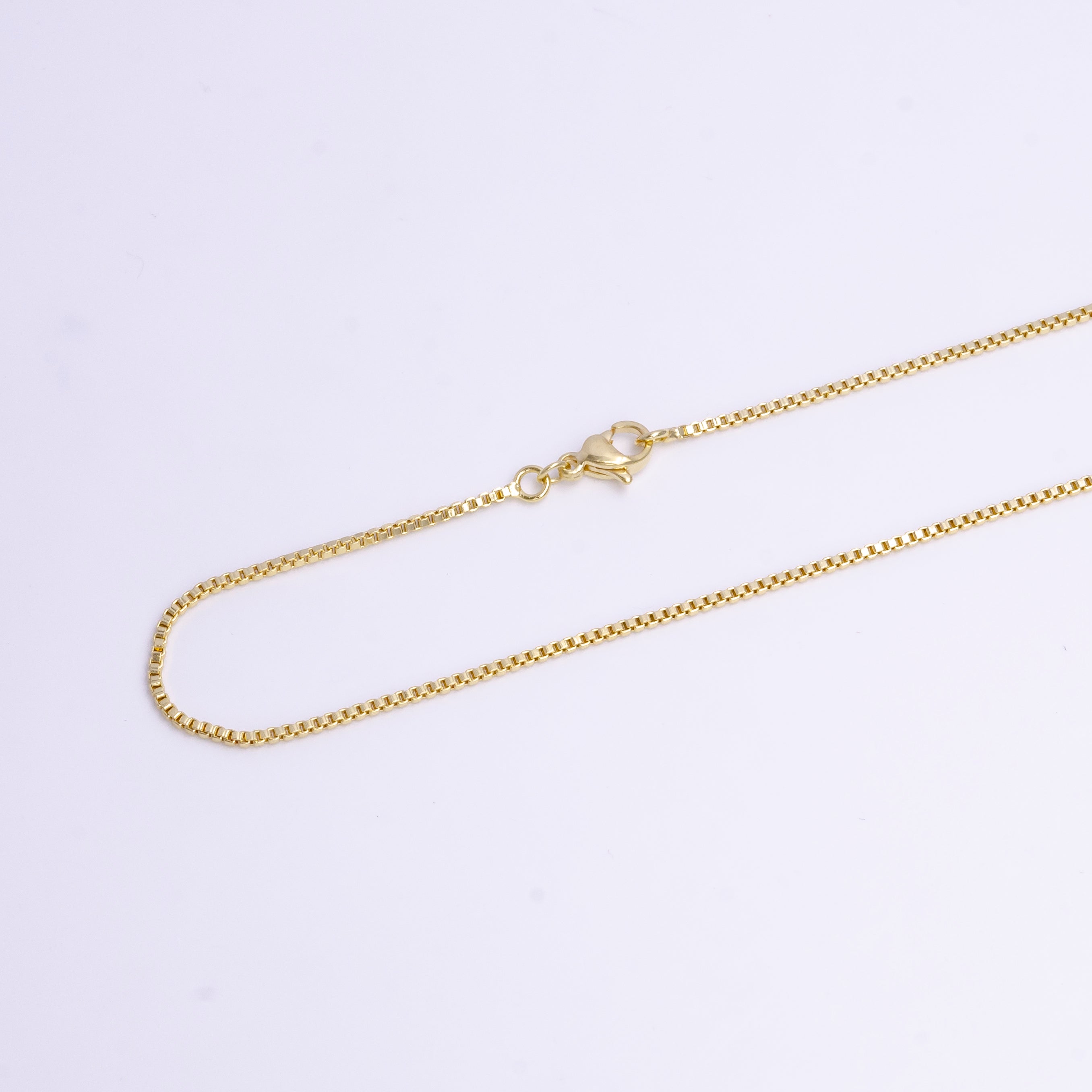 1.2mm Box 17.5 Inch Dainty Layering Chain Necklace | WA-1896 - DLUXCA
