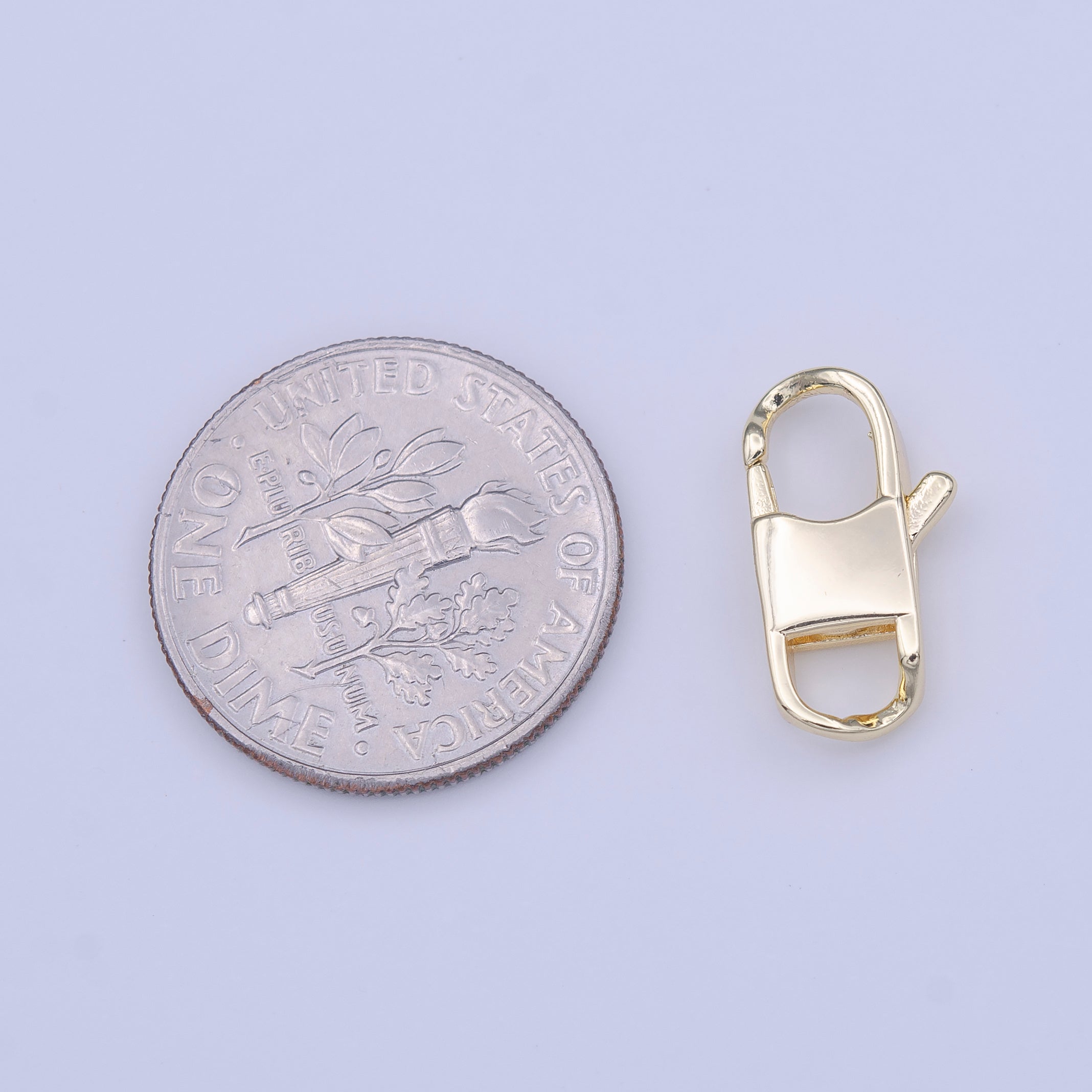 Rectangular Double Sided 14.5mm Lobster Clasps Jewelry Supply Closure in Gold & Silver | K-268 K-288