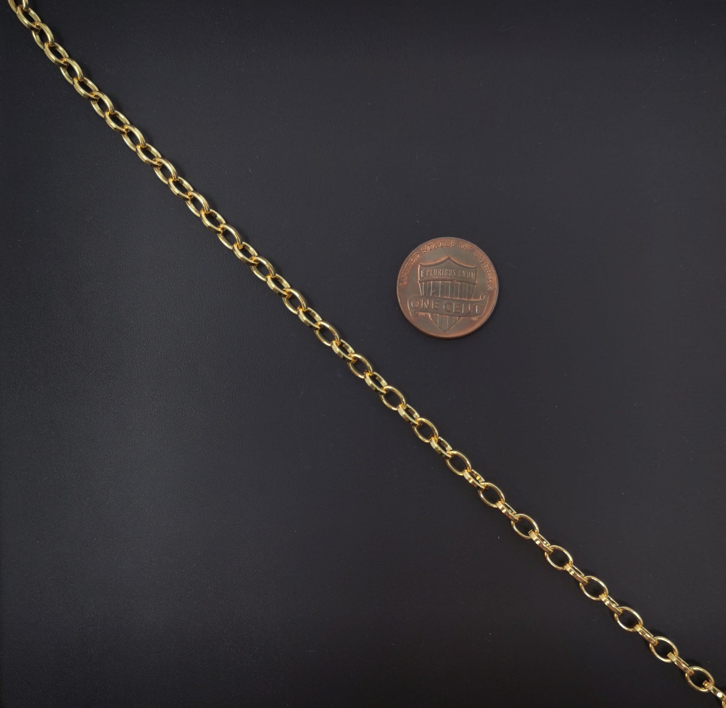 6x4mm Thick Rolo Cable Chain by the Yard, 24K Gold Filled Oval Chunky Necklace Unfinished Chain Great For Layer Necklace Choker Bracelet, CABLE Chain |  ROLL-062 Clearance Pricing