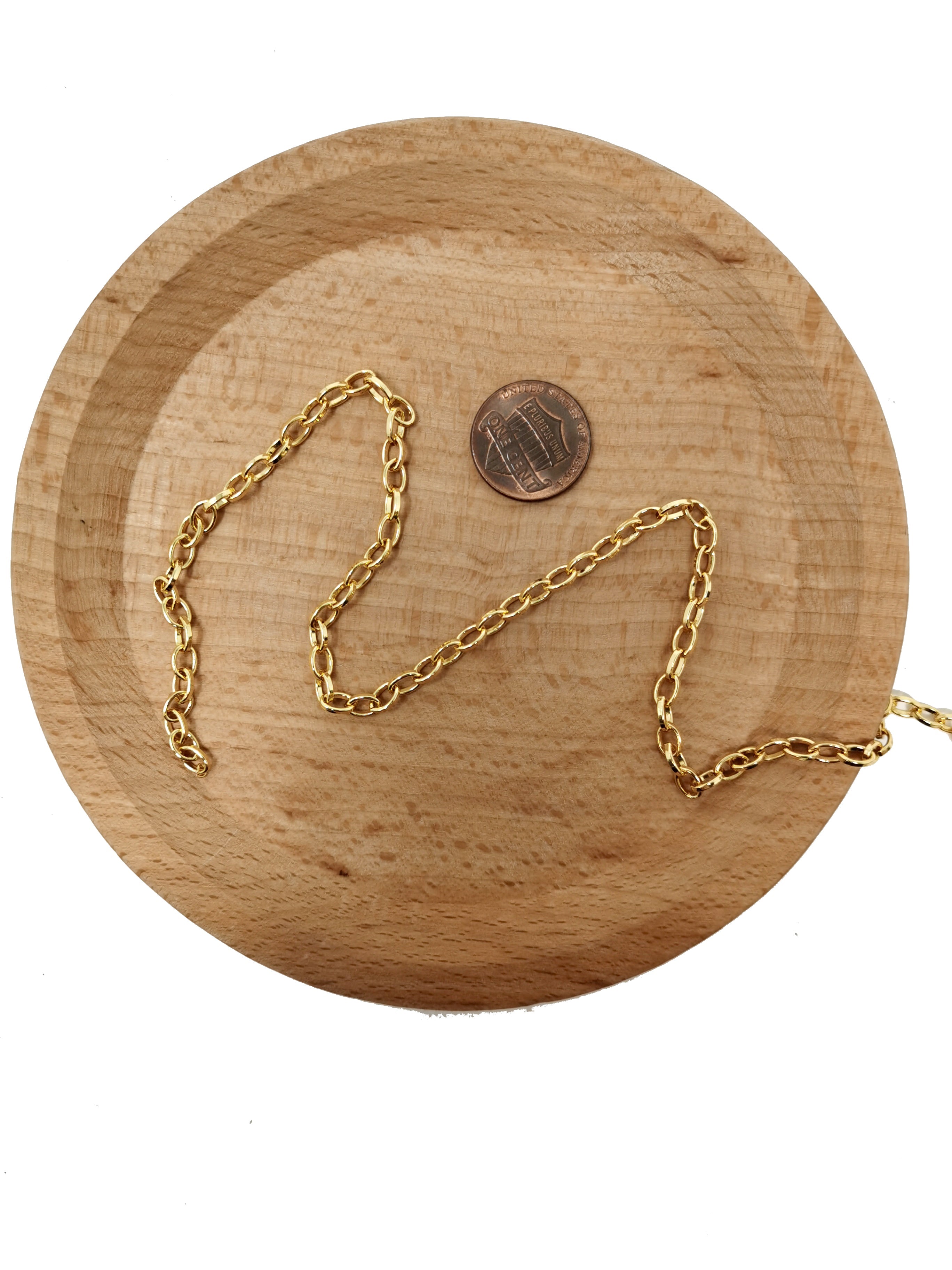 6x4mm Thick Rolo Cable Chain by the Yard, 24K Gold Filled Oval Chunky Necklace Unfinished Chain Great For Layer Necklace Choker Bracelet, CABLE Chain |  ROLL-062 Clearance Pricing