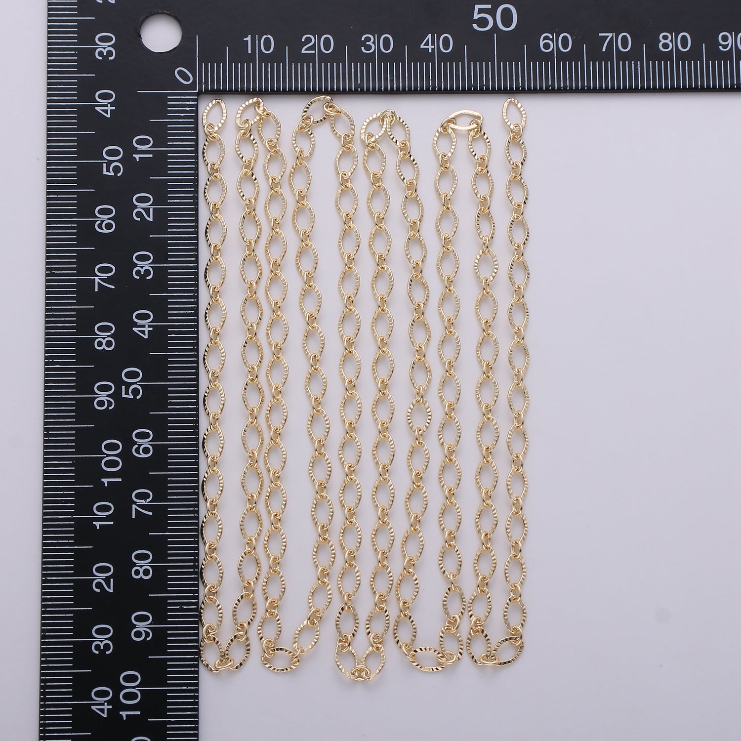 16K Gold Filled Oval Unique Rolo Chain by Yard, Wholesale bulk Roll Chain for Jewelry Making, Width 4.2mm | ROLL-262