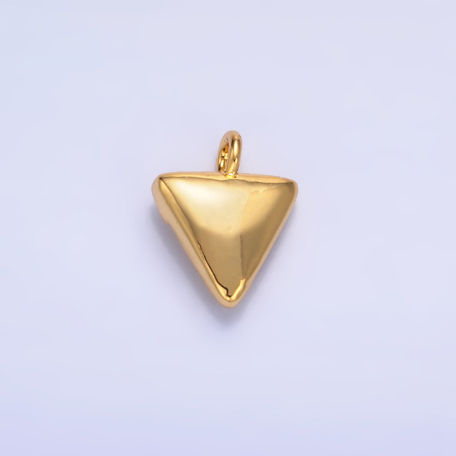 24K Gold Filled Geometric Face Triangle Charm in Gold & Silver | C055