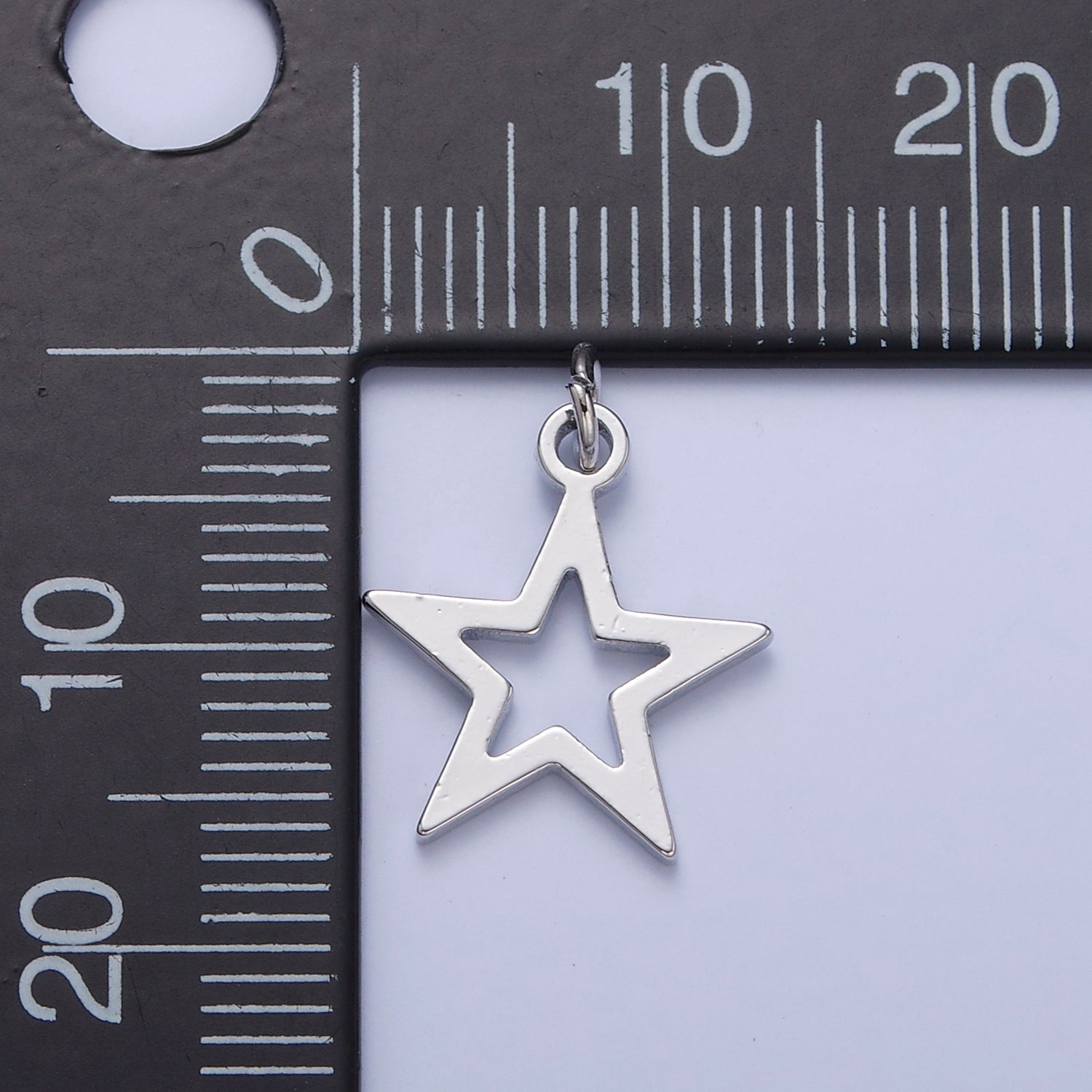 Dainty Gold Flat Star Pendant Open Star Charm for Necklace Bracelet Earring 14K or 24K Gold Filled W-466 W-467