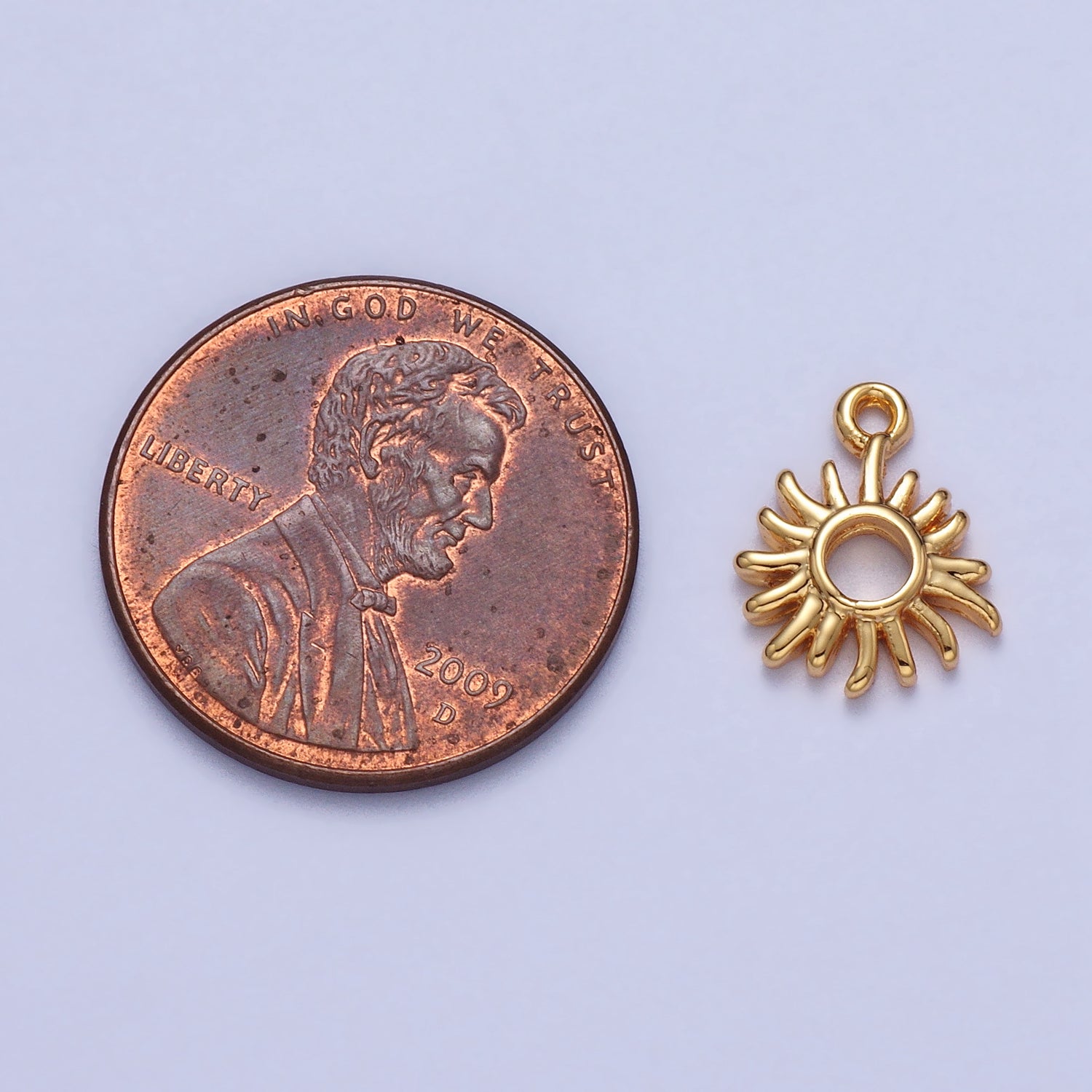 Celestial Shinning Sun Laser Beam Open Add-On Charm in Gold & Silver | AC040