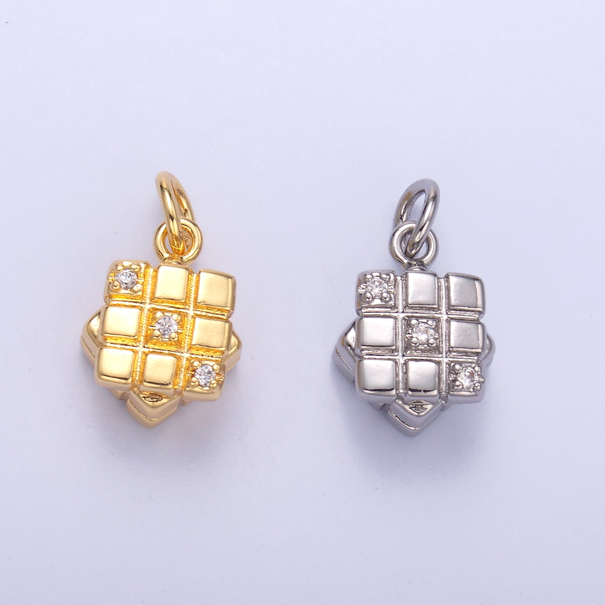 24k Gold Filled Cubic Charm Games Rubrik Inspired Jewelry N-011