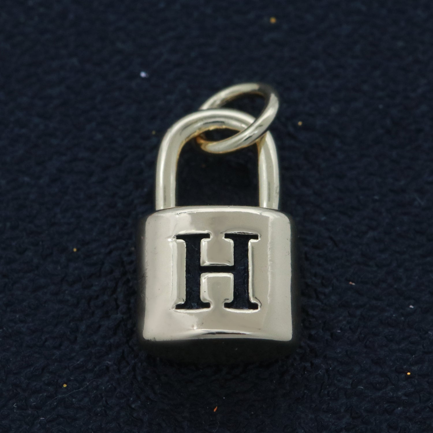 14K Gold Filled Padlock Letter Initial Lock Personalized Charm Pendant | A-822-A-834