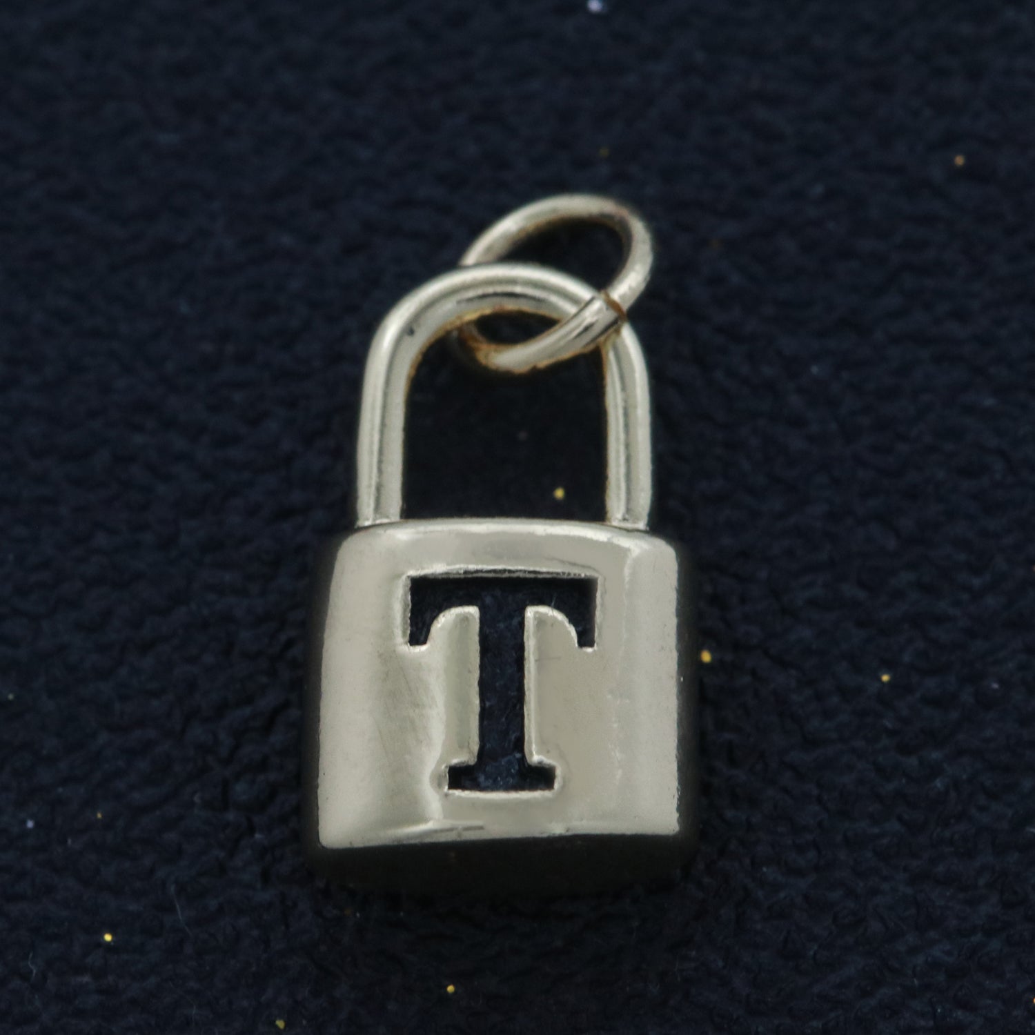 14K Gold Filled Padlock Letter Initial Lock Personalized Charm Pendant | A-822-A-834
