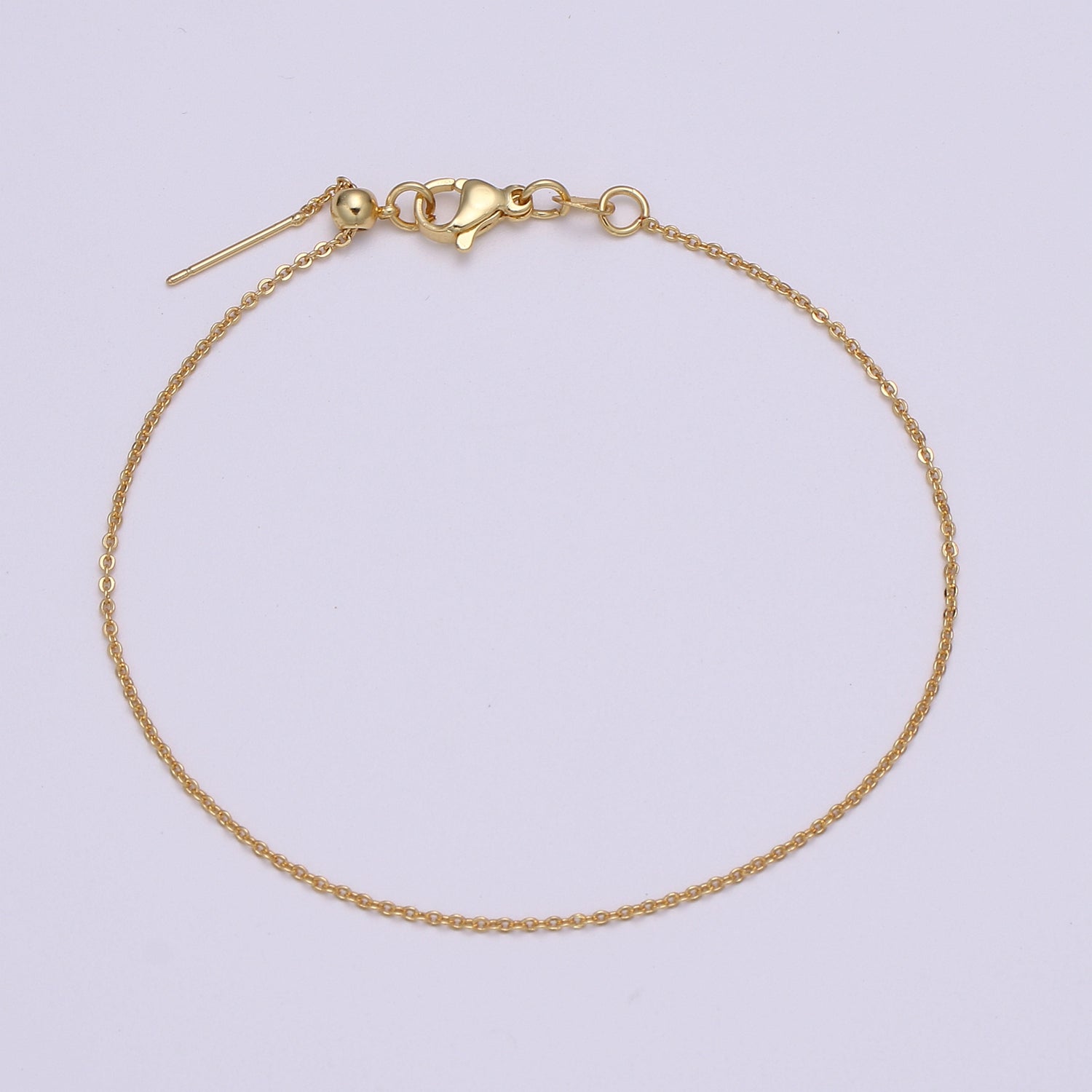 Gold Filled 0.8mm Cable Chain For DIY Jewelry Making Bracelet Anklet Supplies Kit L-210~L-213