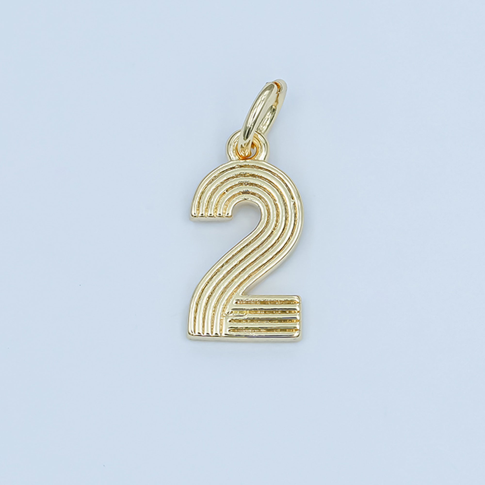 24K Gold Filled Groovy Disco Number Numerology Charm | M617 - M621