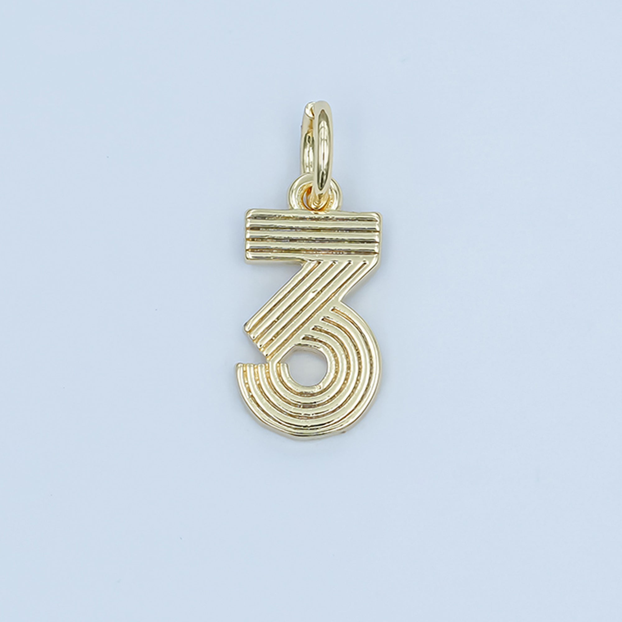 24K Gold Filled Groovy Disco Number Numerology Charm | M617 - M621