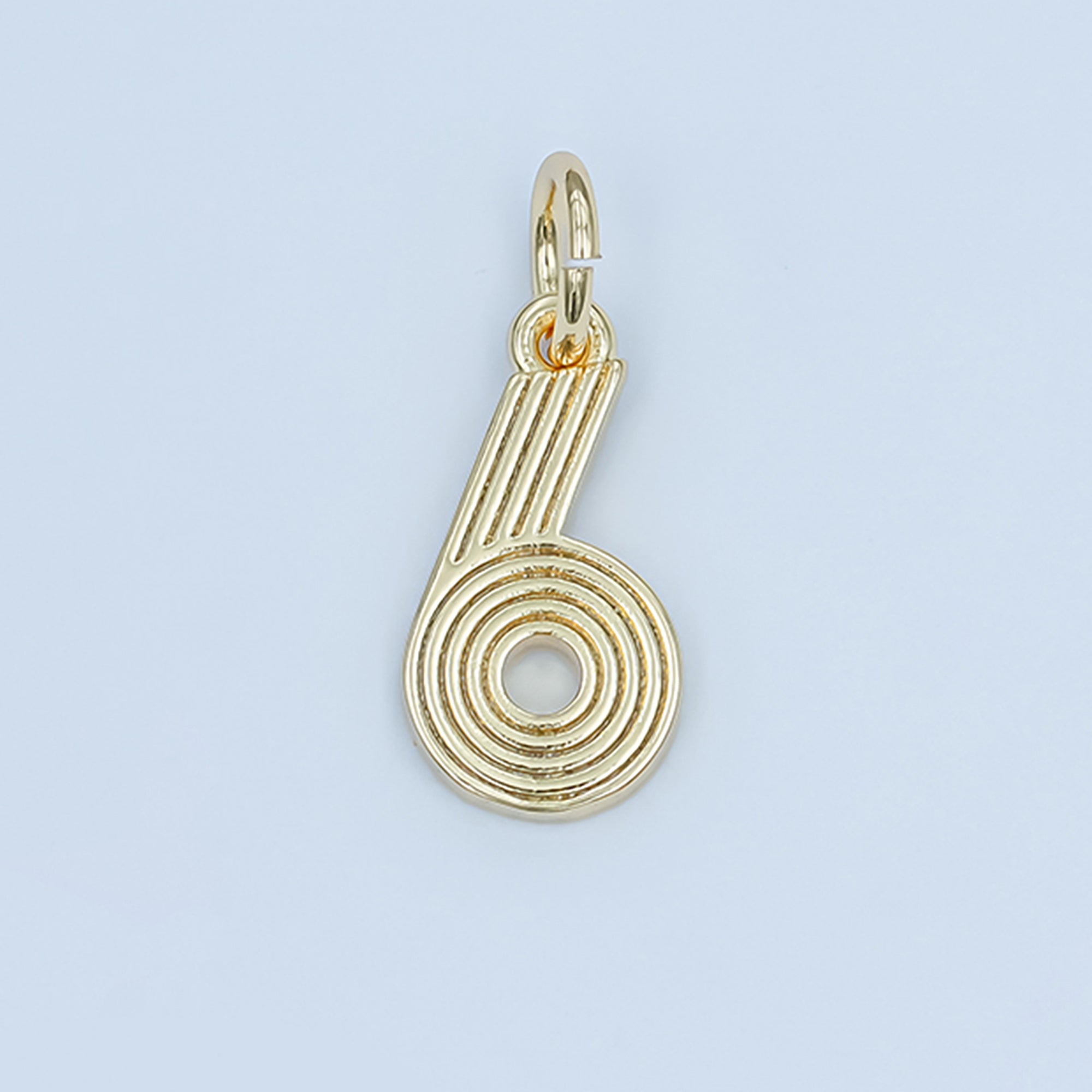 24K Gold Filled Groovy Disco Number Numerology Charm | M617 - M621