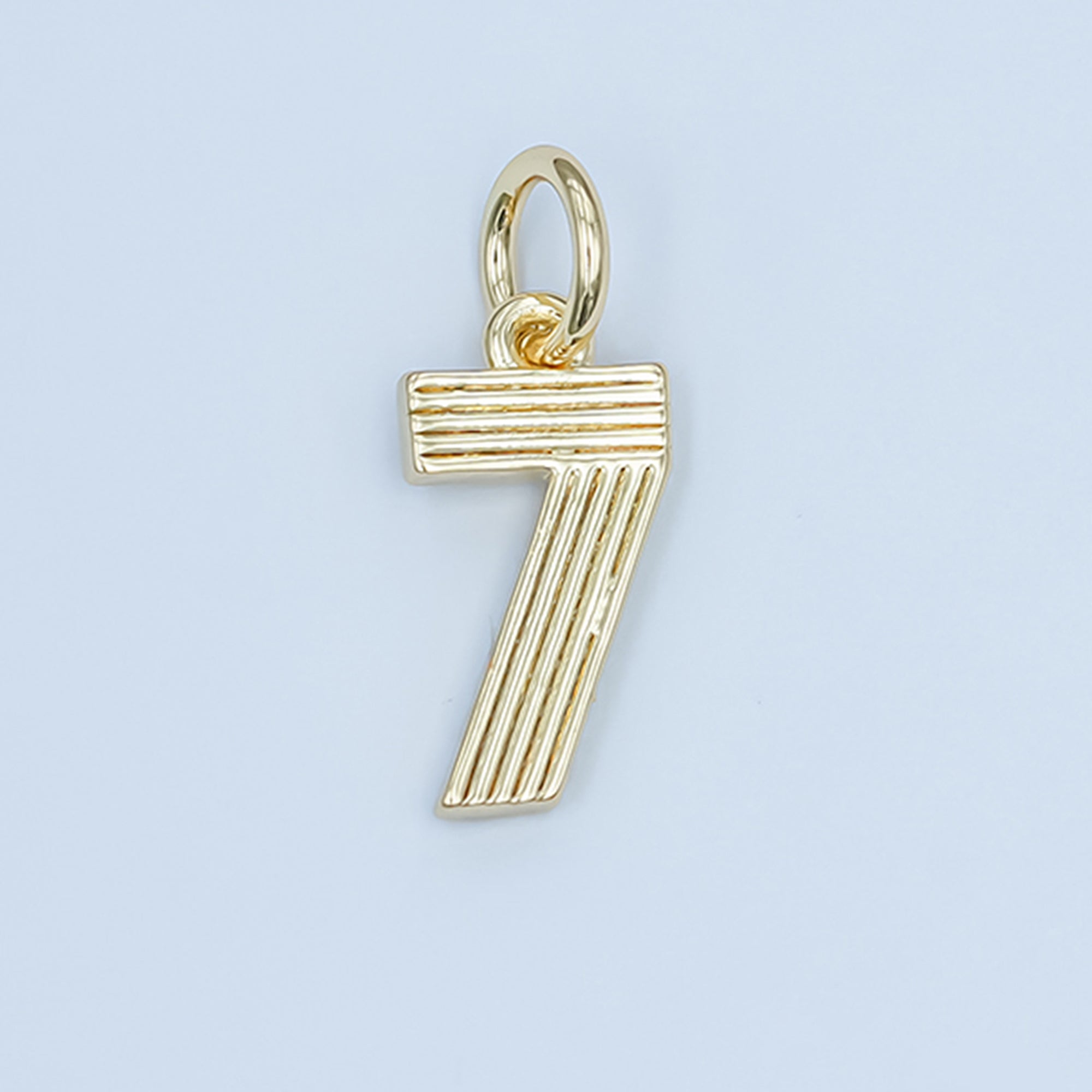 24K Gold Filled Groovy Disco Number Numerology Charm | M617 - M621